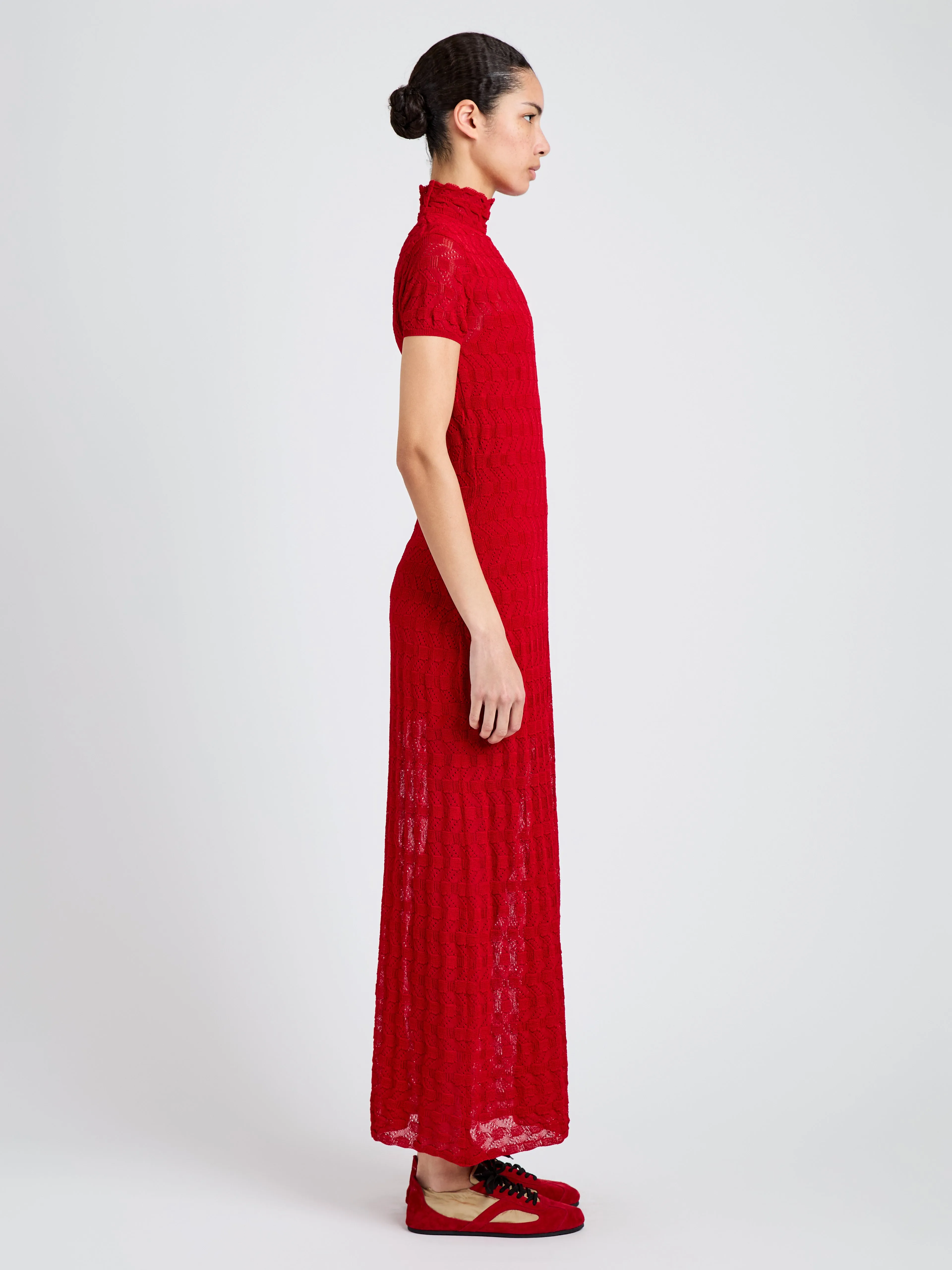 Zein Dress in Geo Textured Knit sold by Proenza Schouler product image thumbnail 3