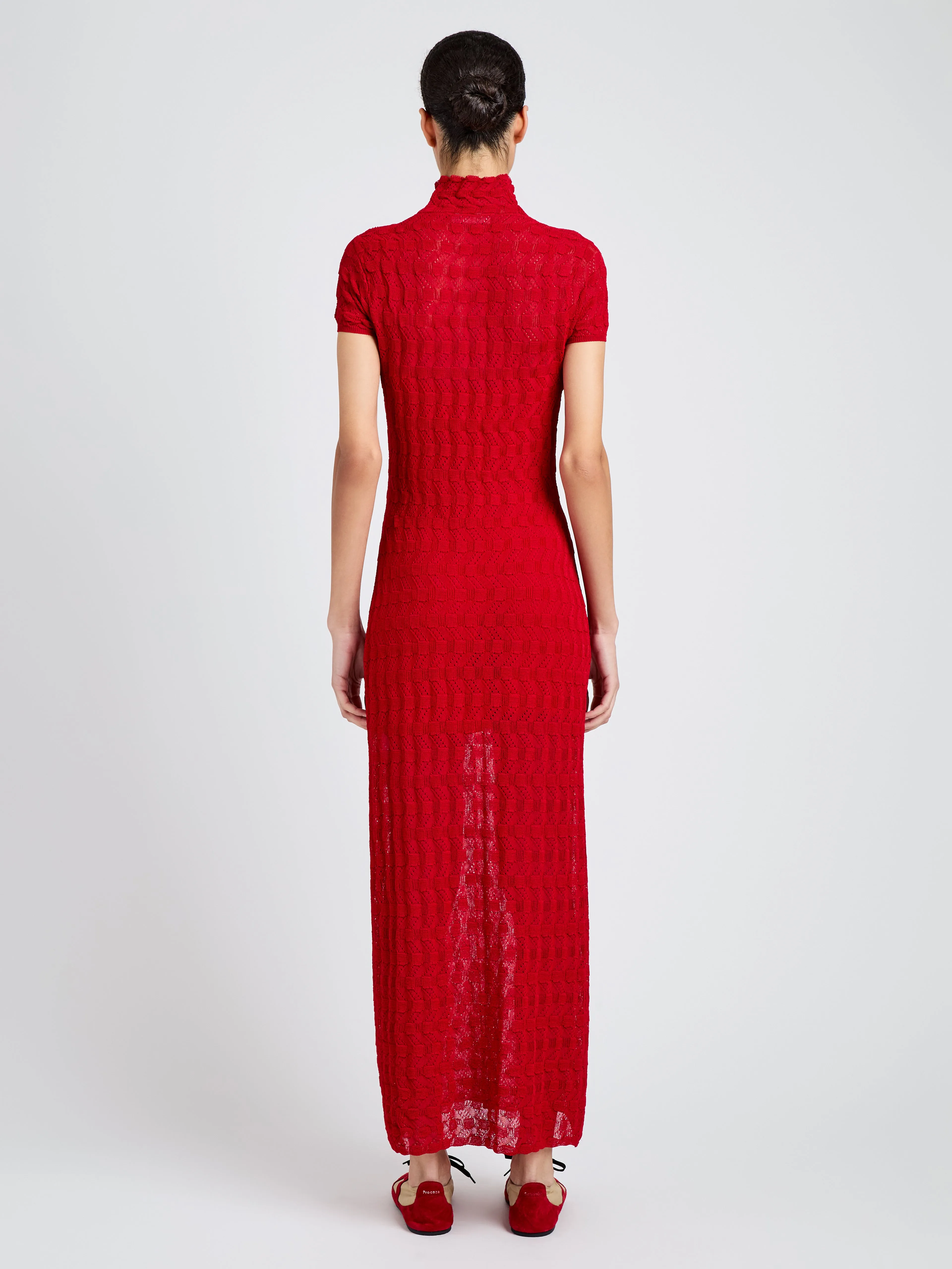 Zein Dress in Geo Textured Knit sold by Proenza Schouler product image thumbnail 4