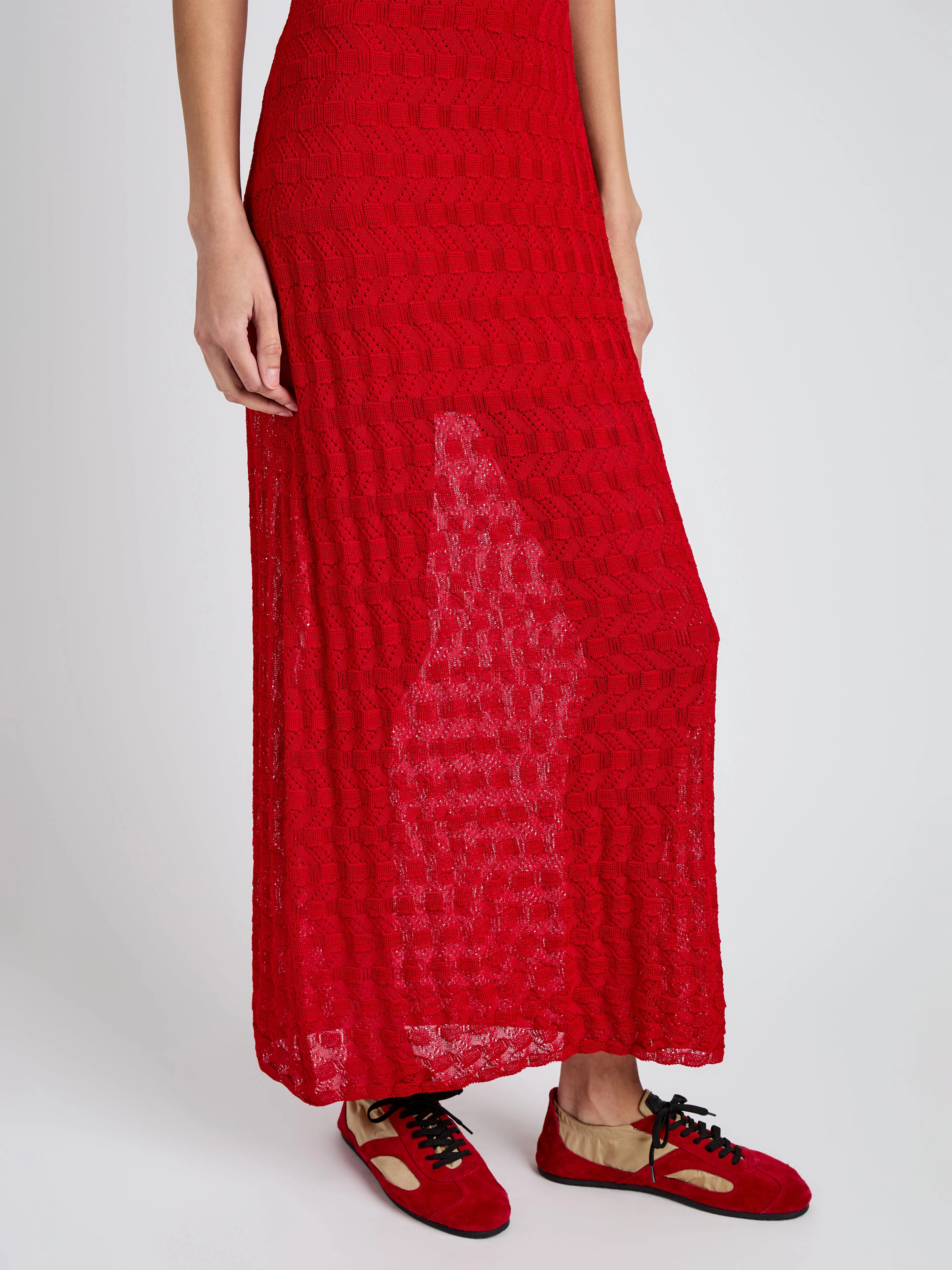 Zein Dress in Geo Textured Knit sold by Proenza Schouler product image thumbnail 5