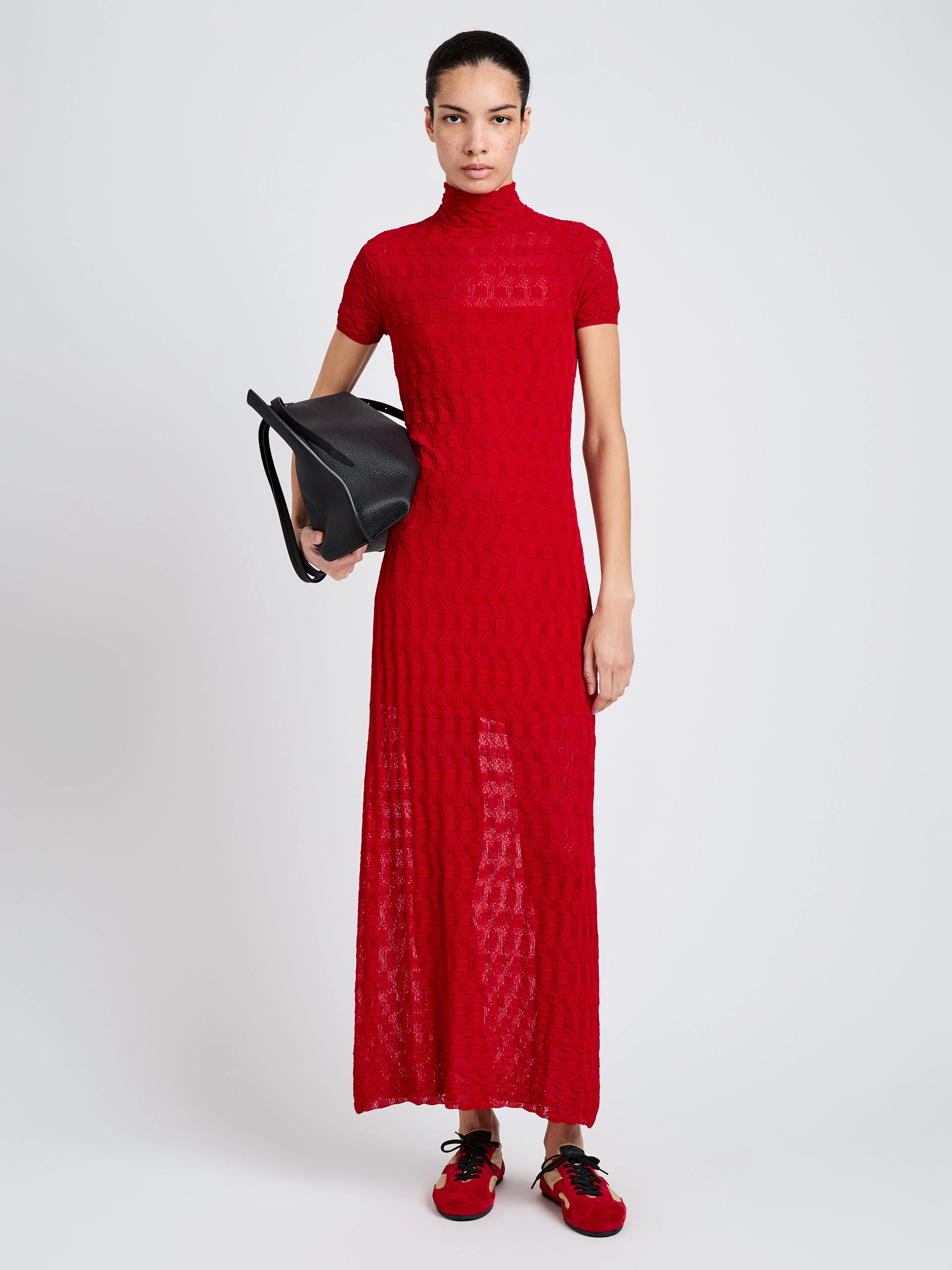 Zein Dress in Geo Textured Knit sold by Proenza Schouler product image thumbnail 2