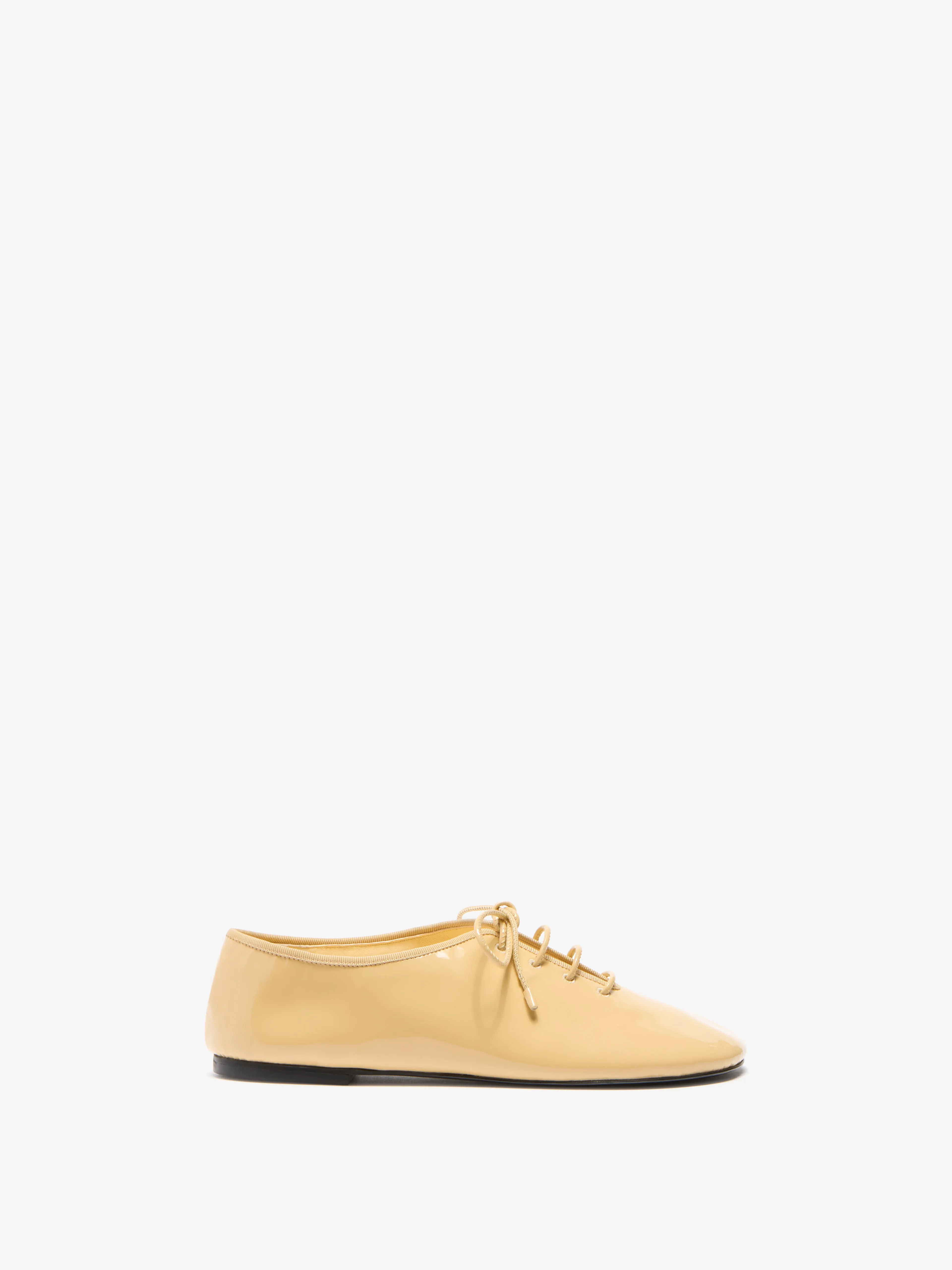Glove Lace Up Flats in Soft Patent sold by Proenza Schouler