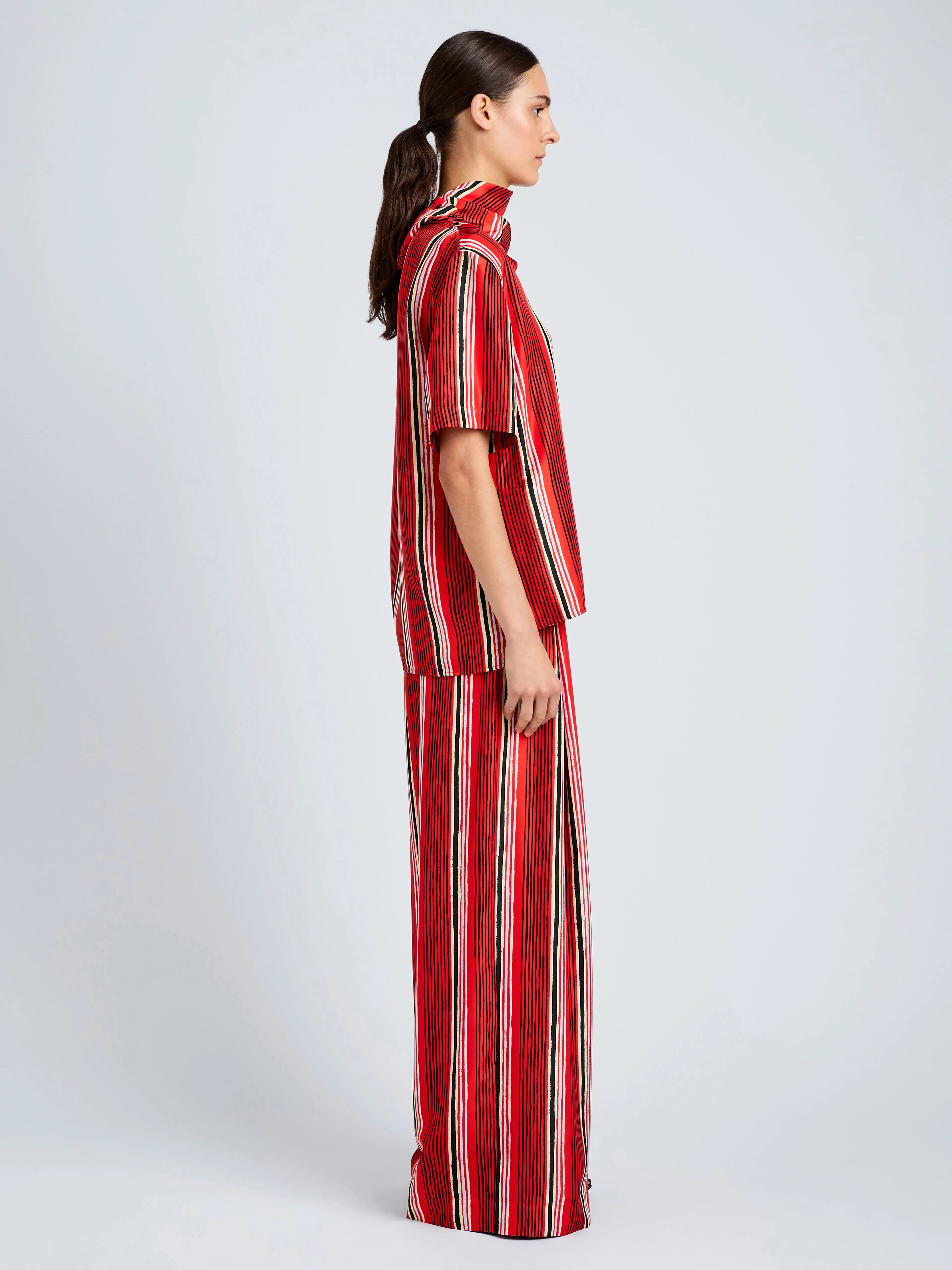 Amira Pant in Printed Silk Habotai sold by Proenza Schouler product image thumbnail 3