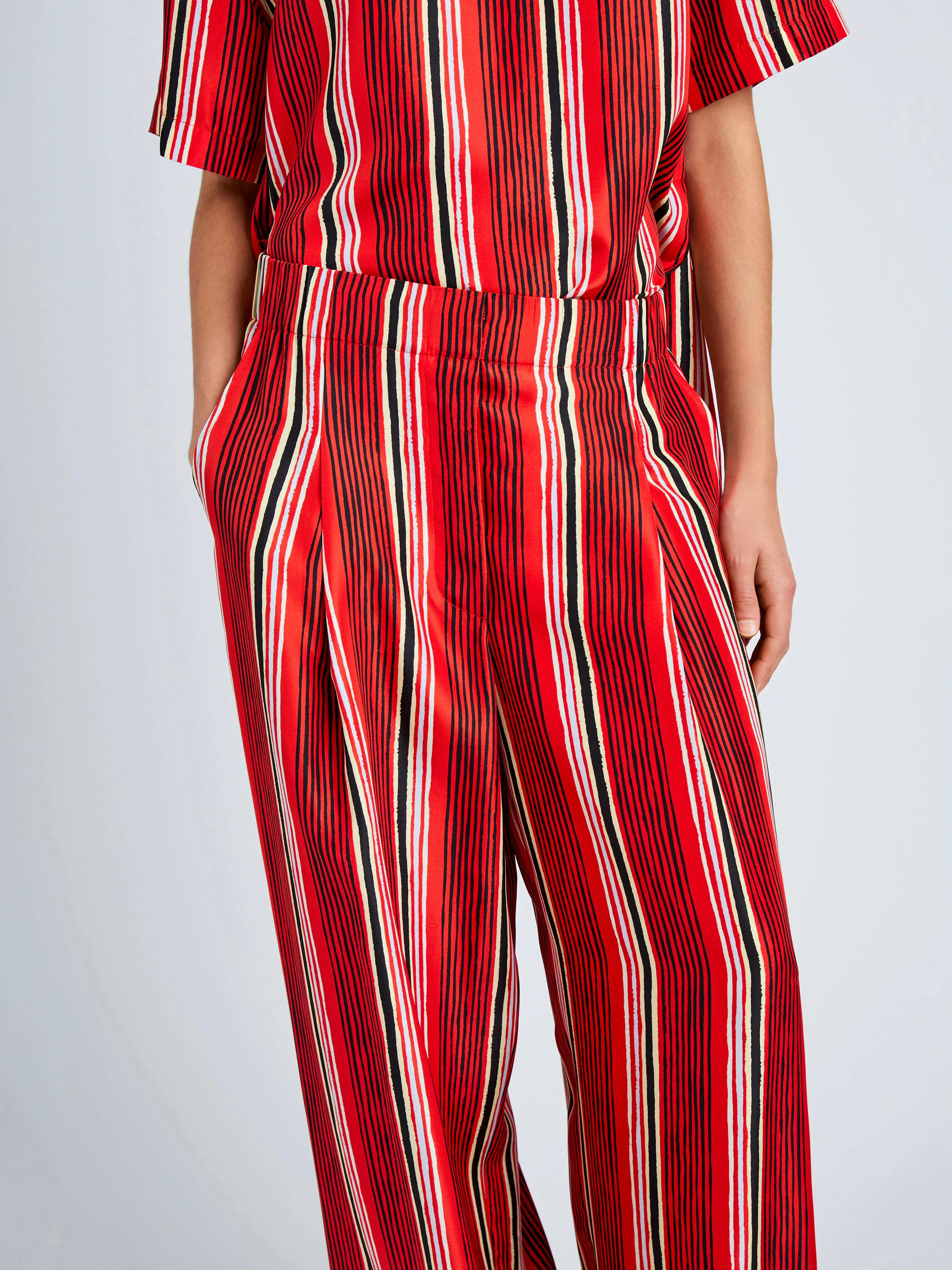 Amira Pant in Printed Silk Habotai sold by Proenza Schouler product image thumbnail 5
