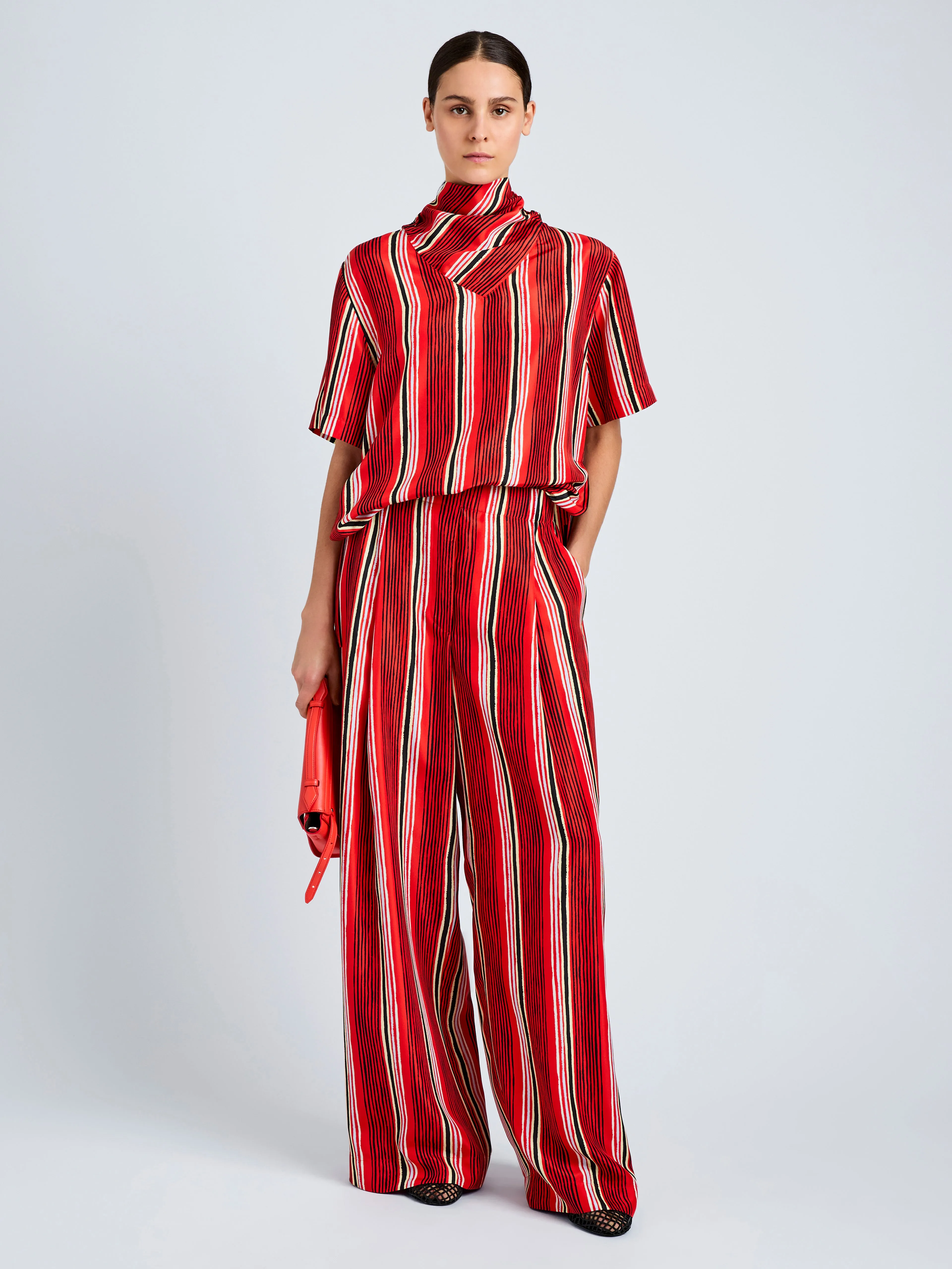 Amira Pant in Printed Silk Habotai sold by Proenza Schouler product image thumbnail 2