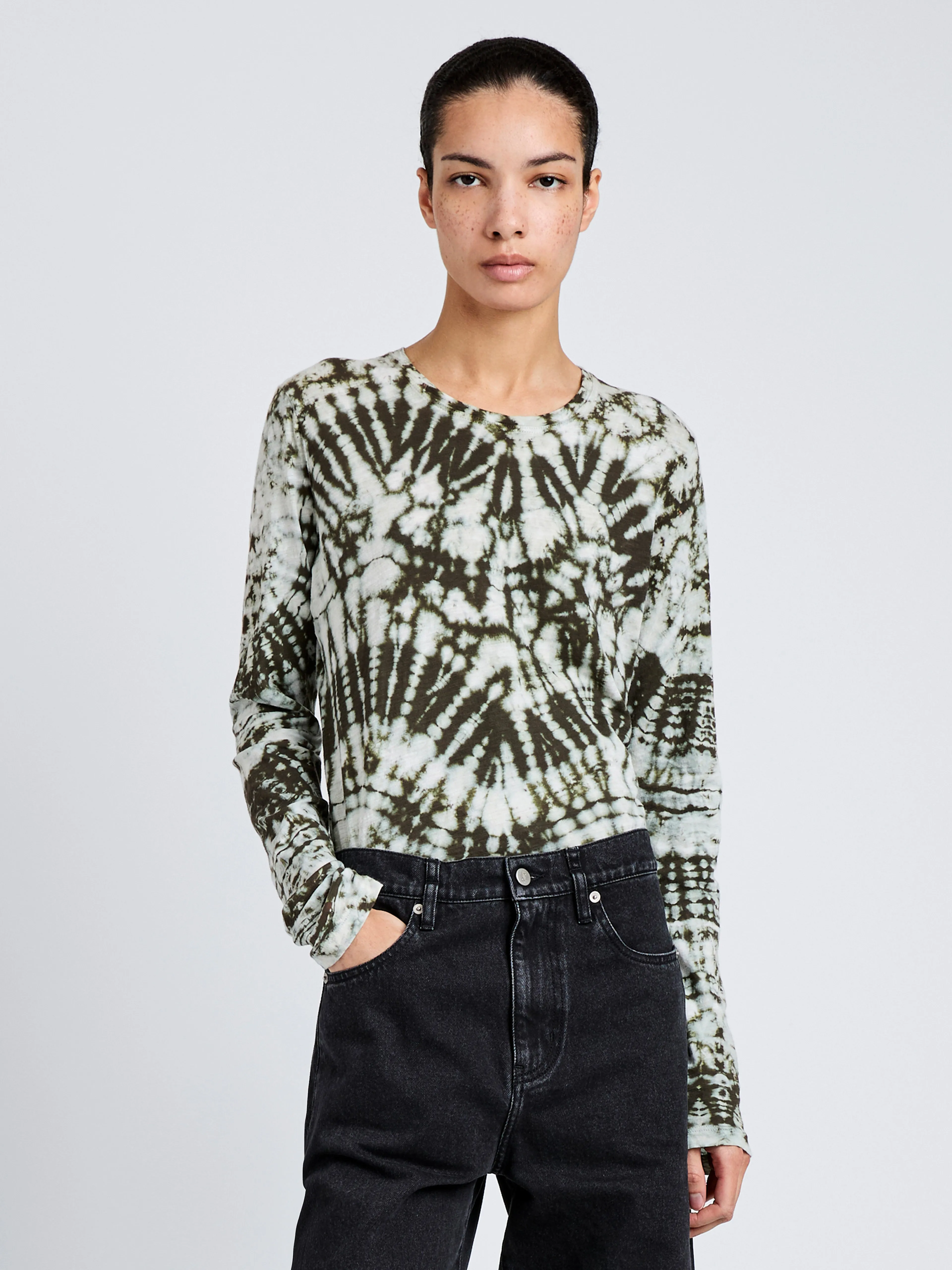 Mia Top in Tie Dye Tissue Jersey sold by Proenza Schouler product image thumbnail 2