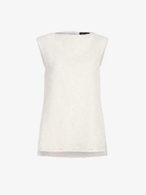 Virginie Top in Fringe Embroidery made by Proenza Schouler