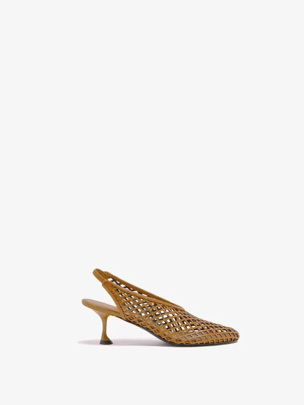 Tee Perforated Slingback Pumps in Nappa made by Proenza Schouler