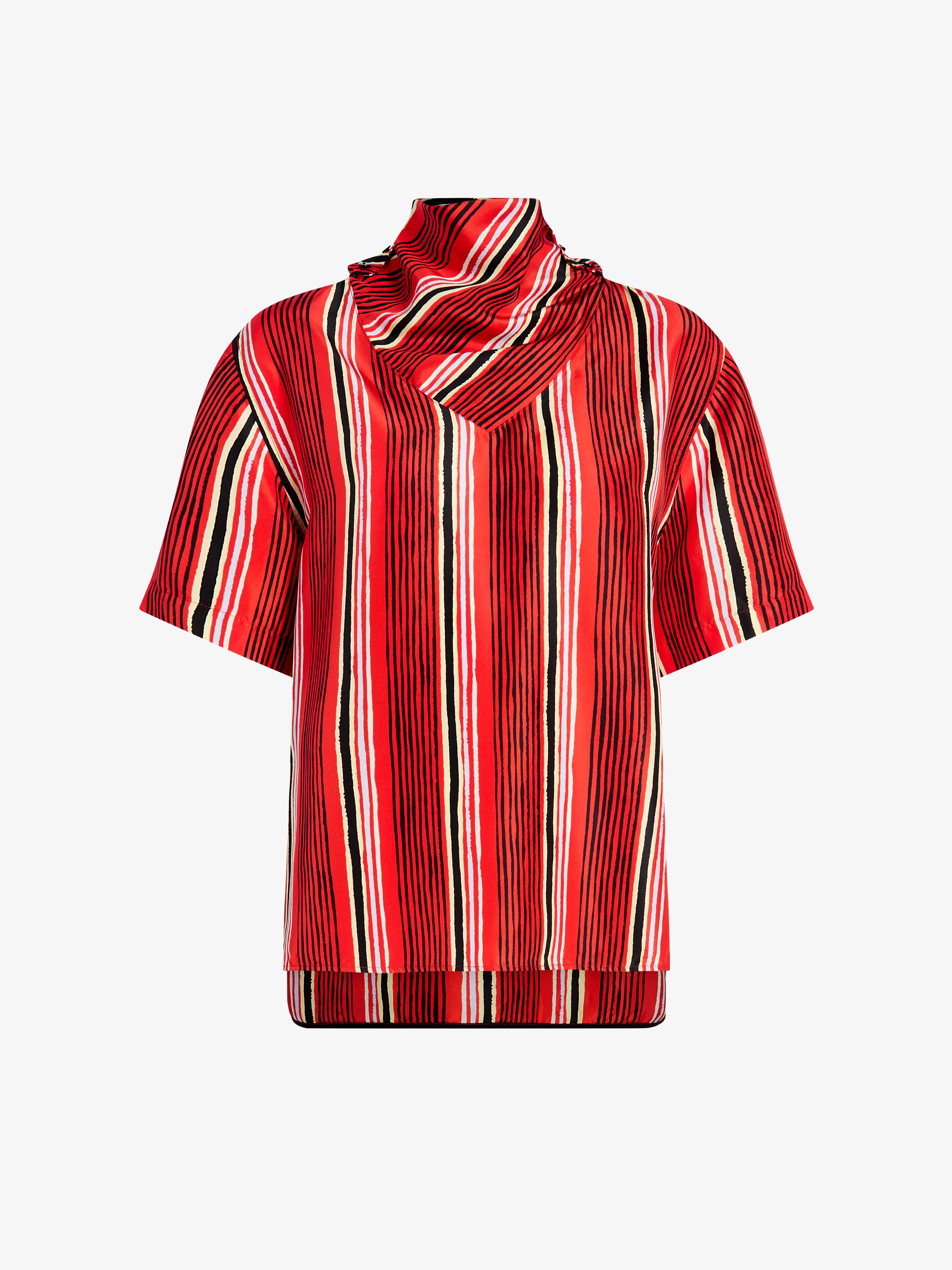Amira Top in Printed Silk Habotai sold by Proenza Schouler