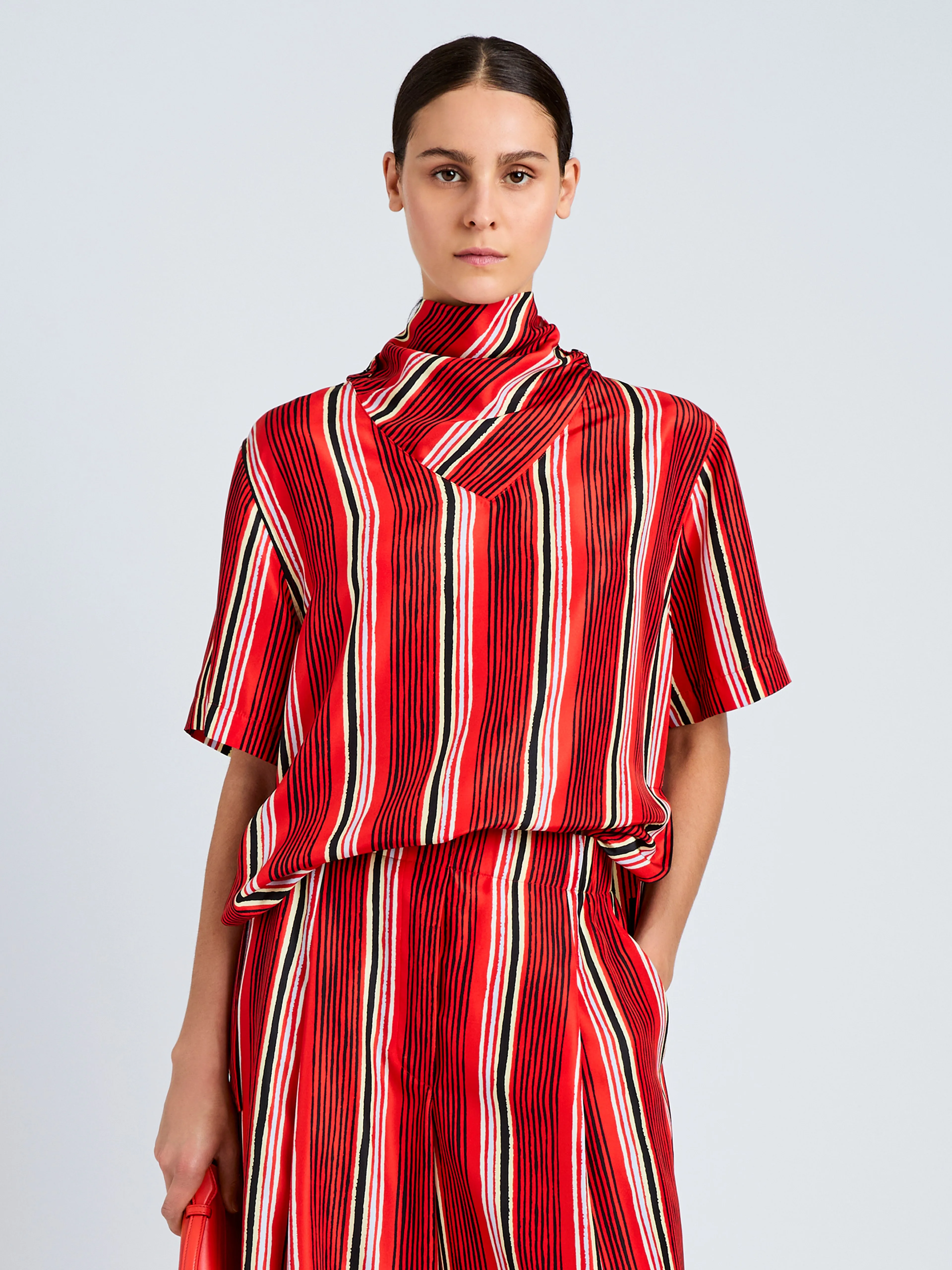 Amira Top in Printed Silk Habotai sold by Proenza Schouler product image thumbnail 2