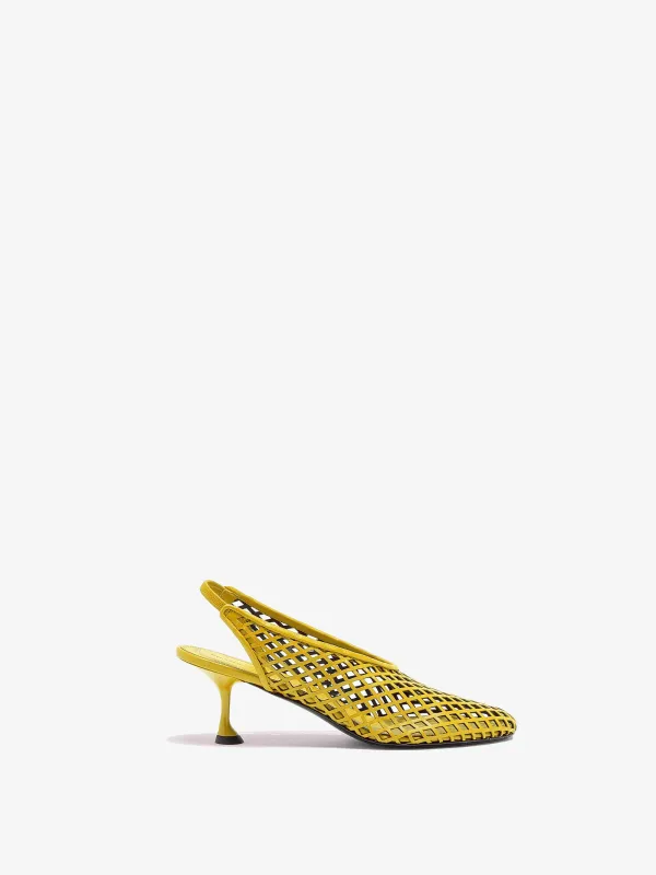 Tee Perforated Slingback Pumps in Nappa made by Proenza Schouler