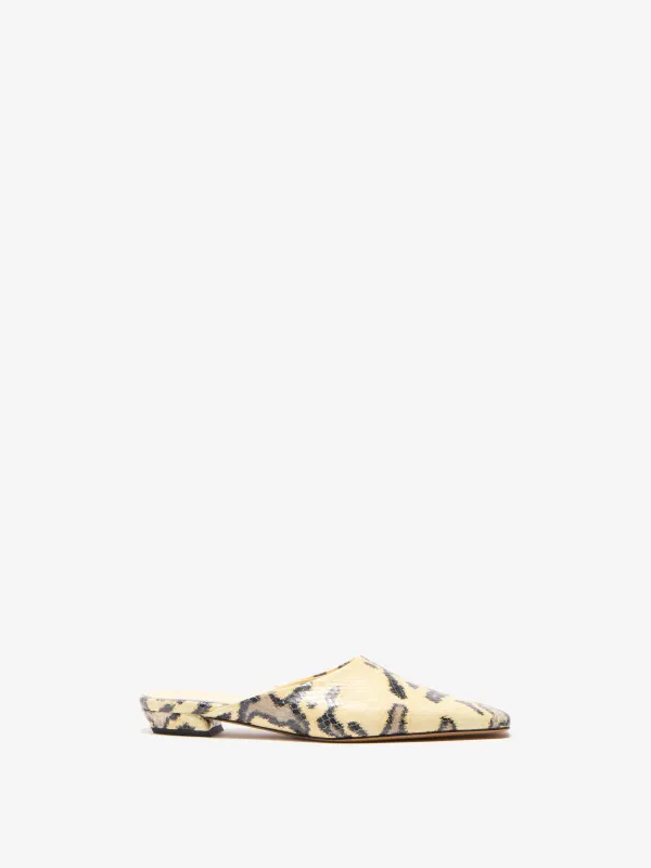 Trap Slipper in Embossed Python made by Proenza Schouler