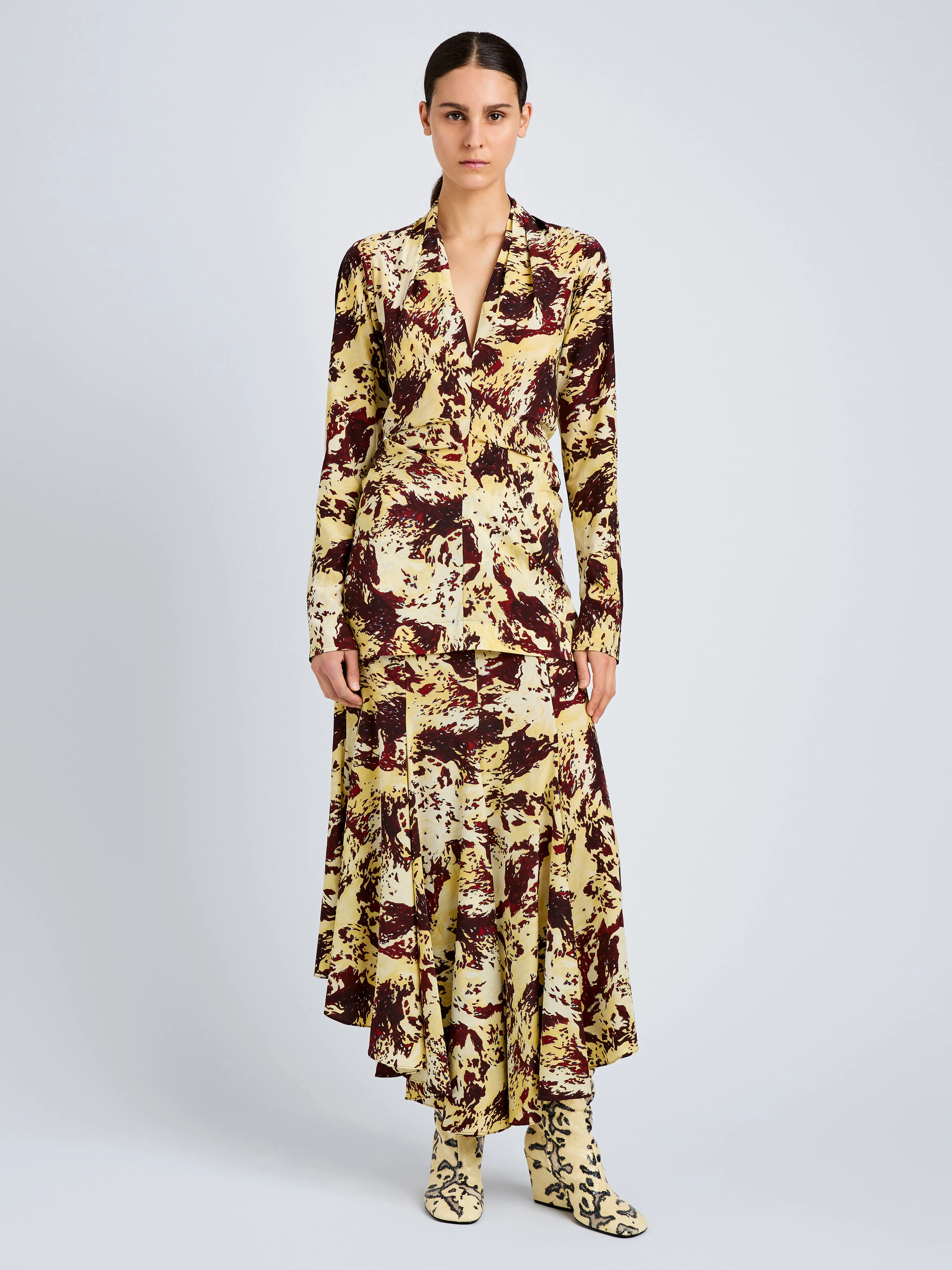 Adela Top in Printed Silk Viscose sold by Proenza Schouler product image thumbnail 2