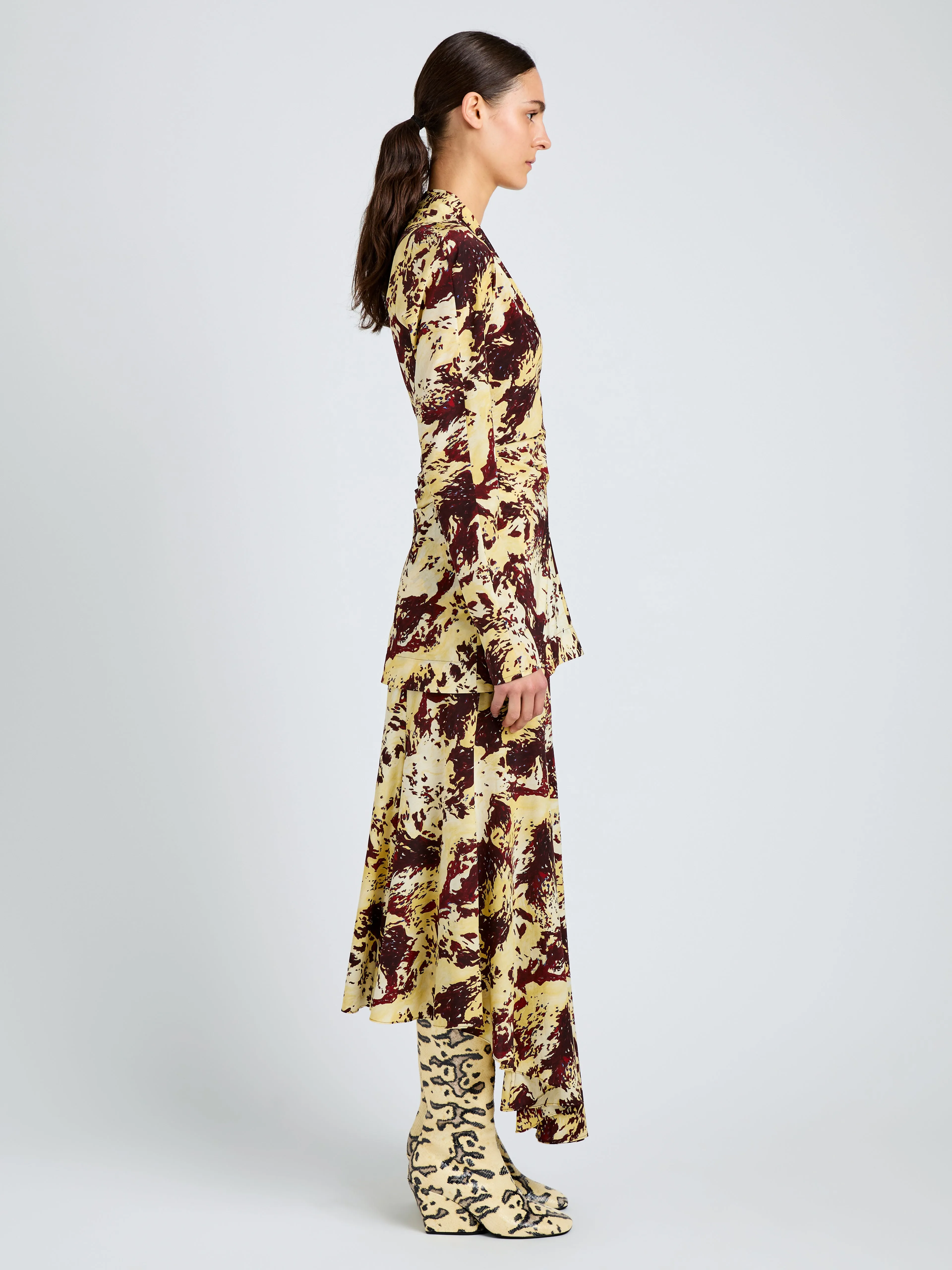 Joelle Skirt in Printed Silk Viscose sold by Proenza Schouler product image thumbnail 3