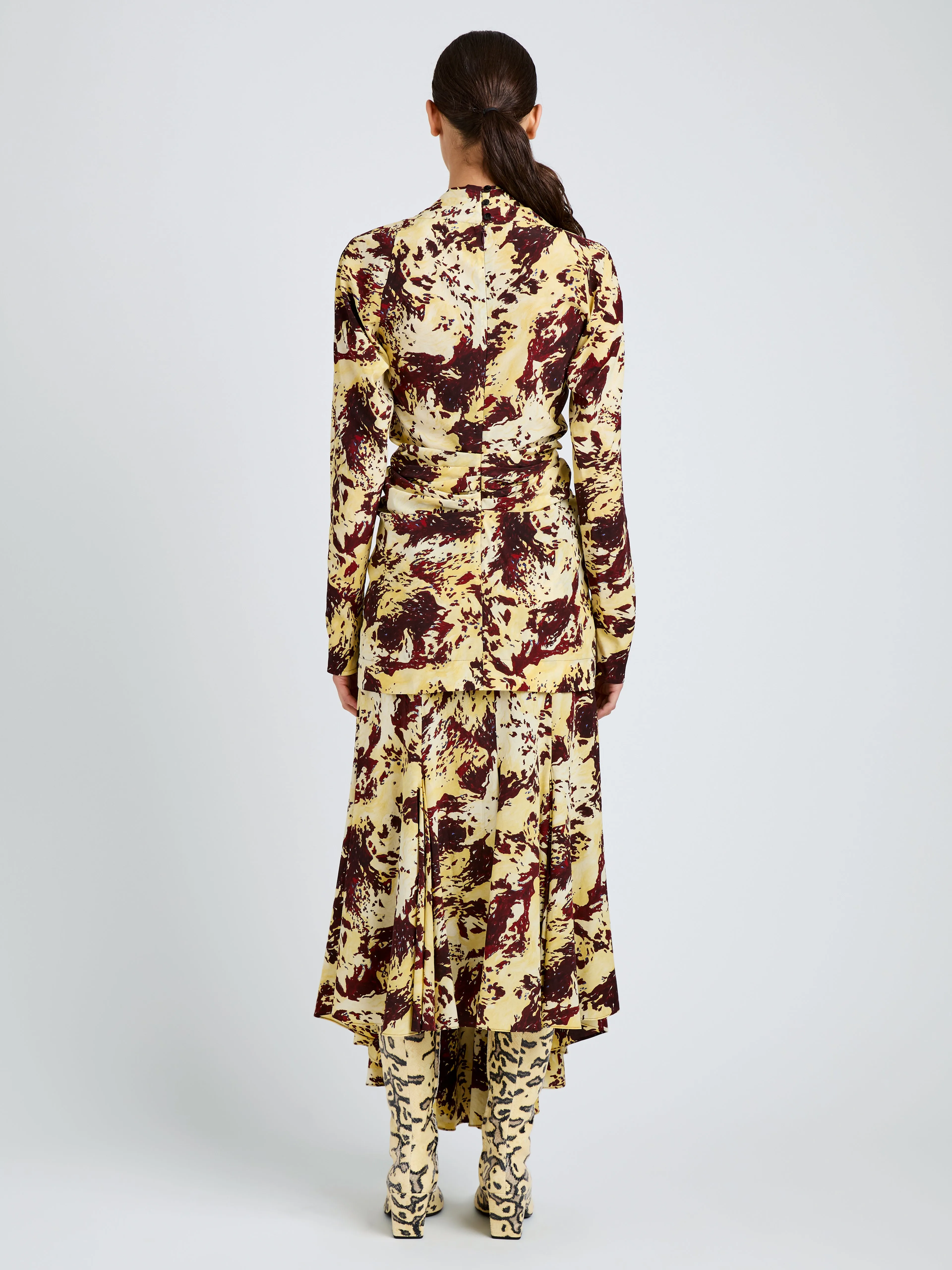 Joelle Skirt in Printed Silk Viscose sold by Proenza Schouler product image thumbnail 4