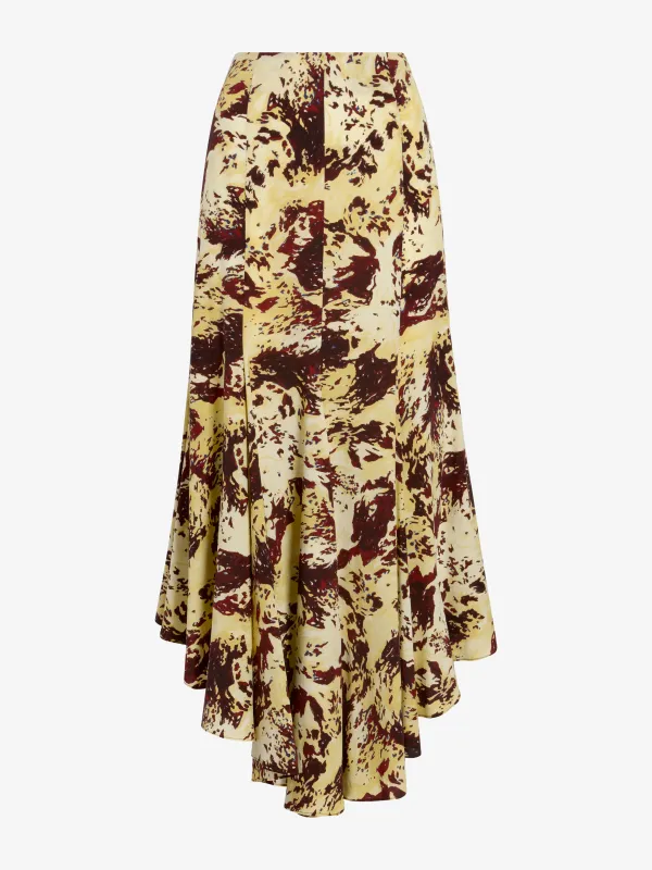 Joelle Skirt in Printed Silk Viscose made by Proenza Schouler