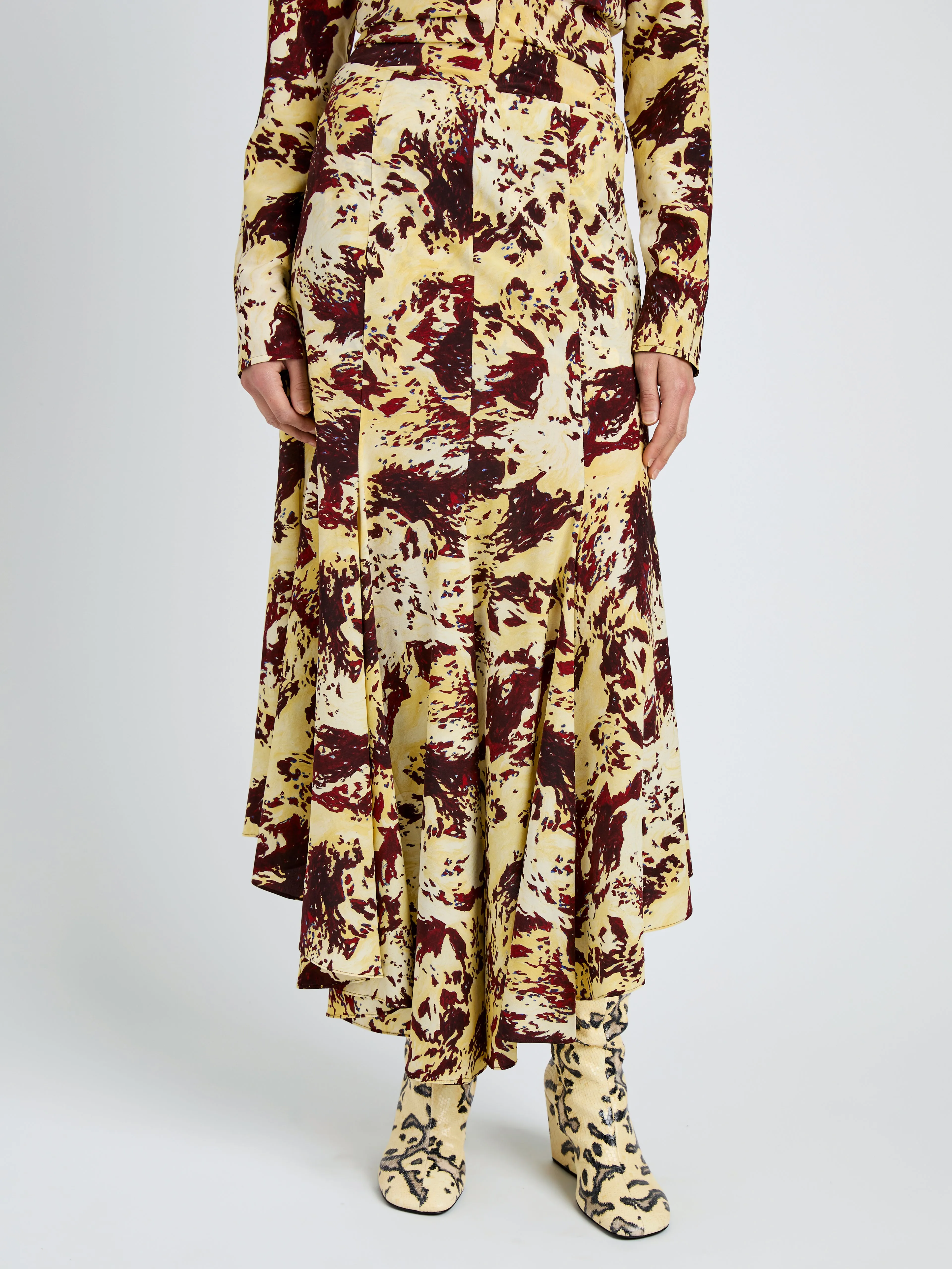 Joelle Skirt in Printed Silk Viscose sold by Proenza Schouler product image thumbnail 5