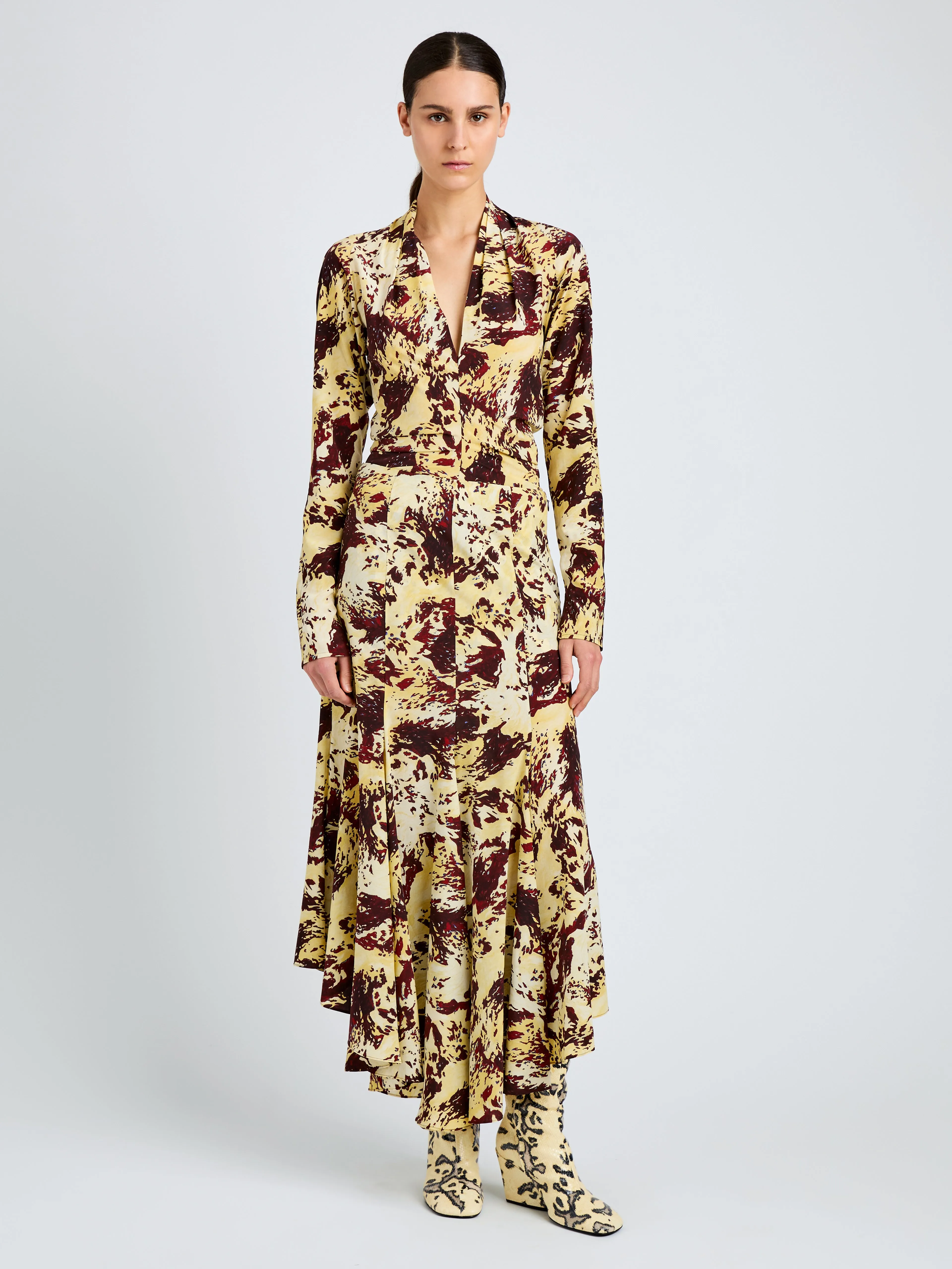 Joelle Skirt in Printed Silk Viscose sold by Proenza Schouler product image thumbnail 2