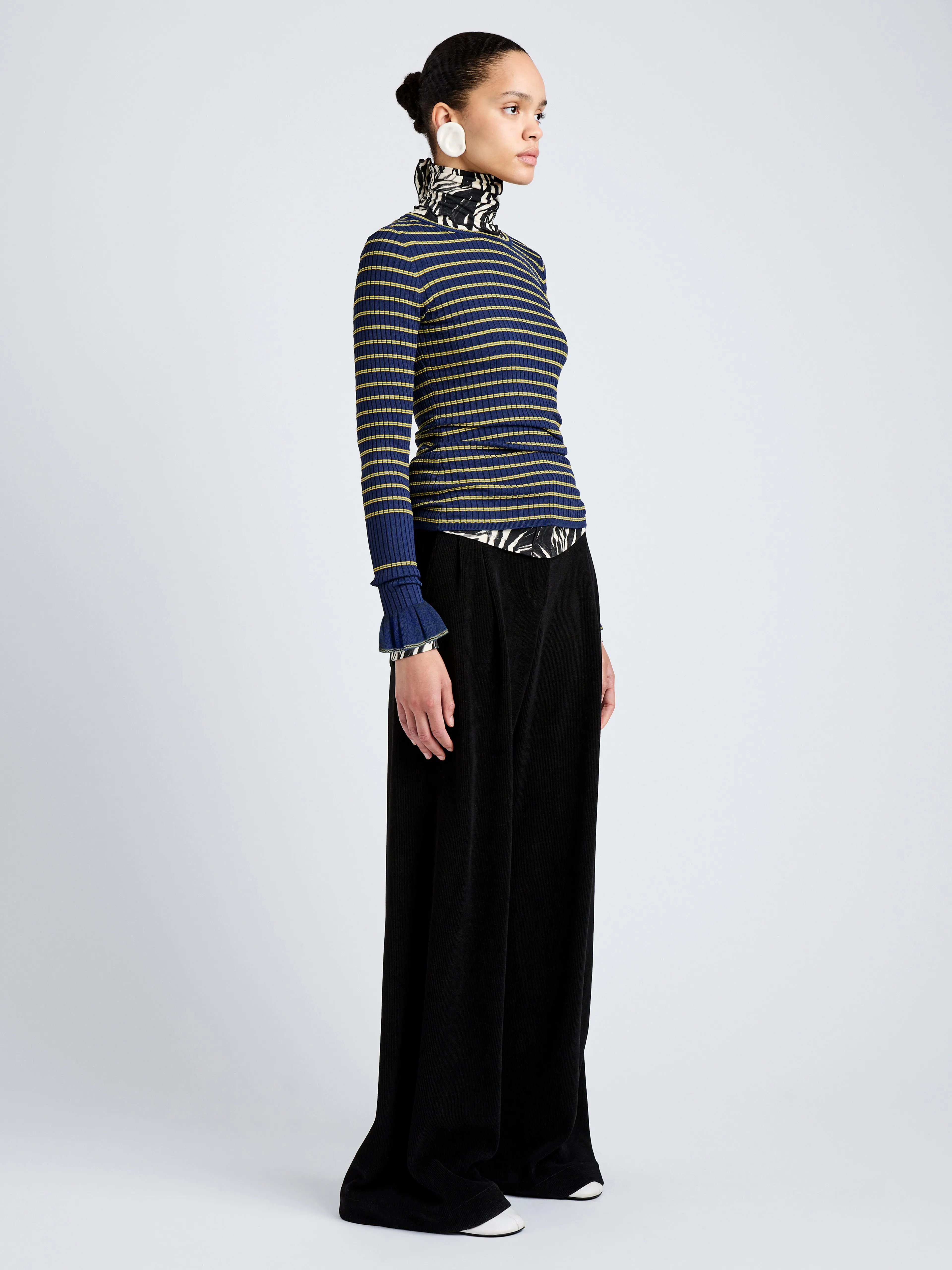 Yasmine Sweater in Multi Stripe Knit sold by Proenza Schouler product image thumbnail 4