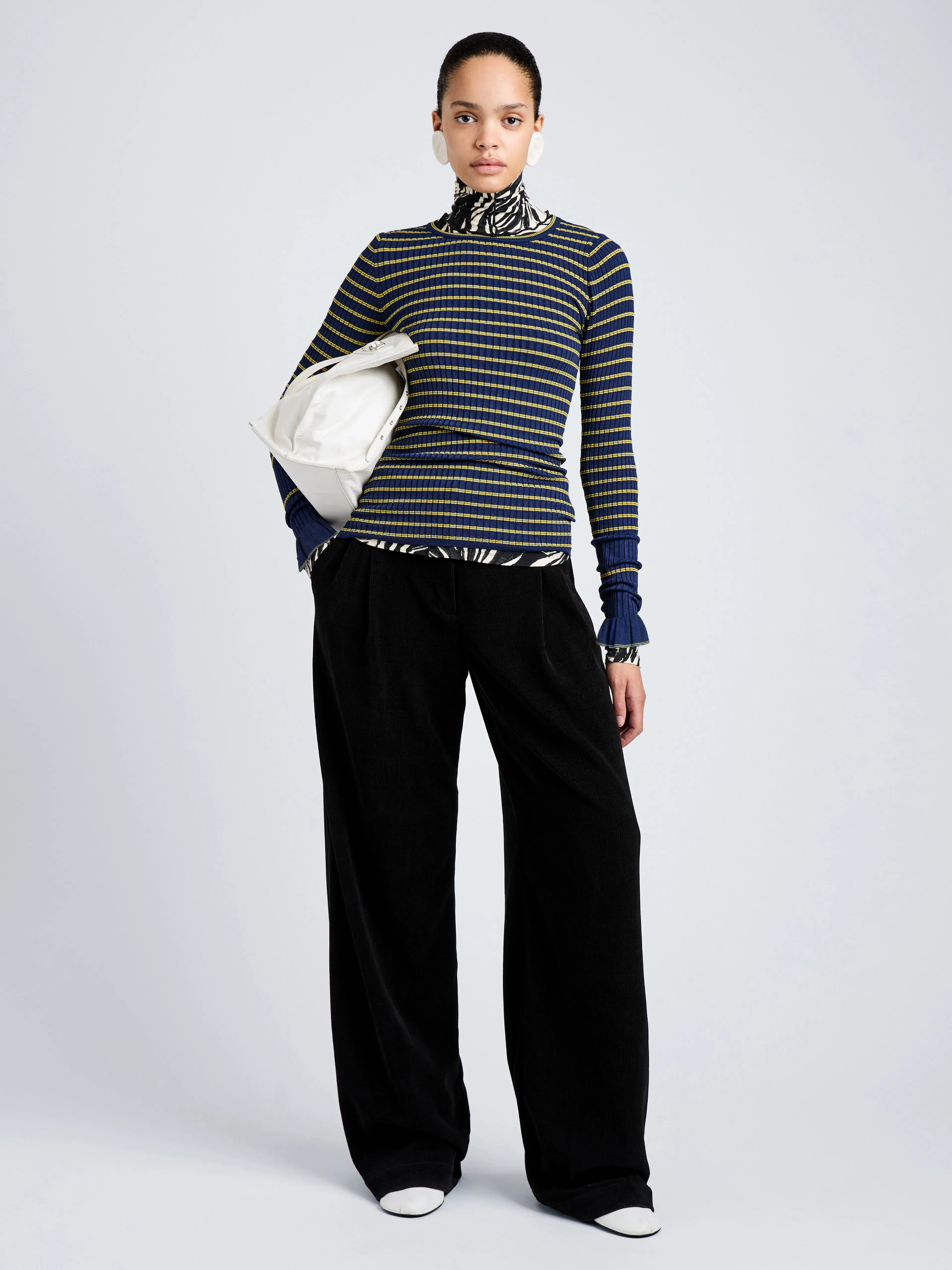 Yasmine Sweater in Multi Stripe Knit sold by Proenza Schouler product image thumbnail 3