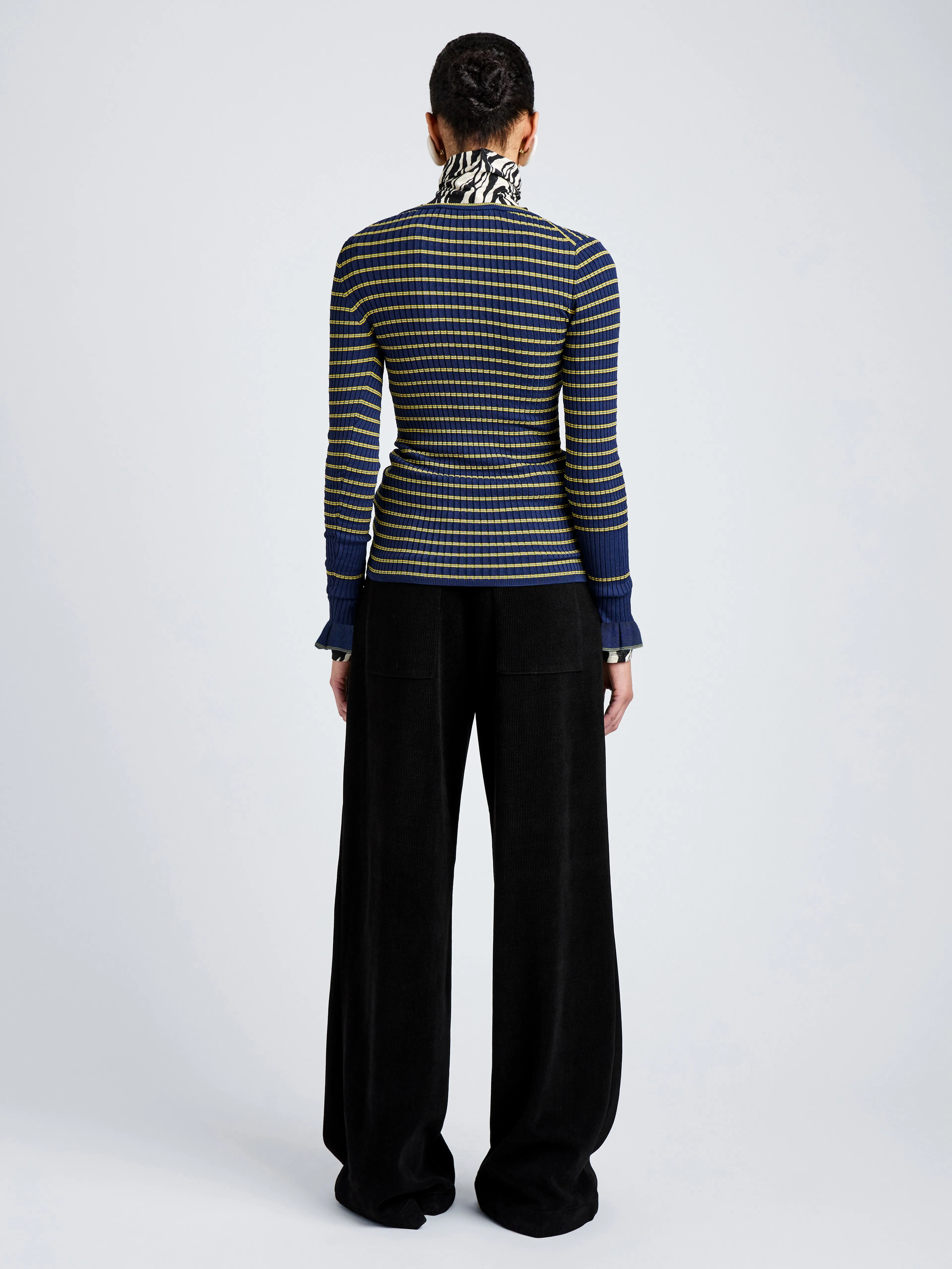 Yasmine Sweater in Multi Stripe Knit sold by Proenza Schouler product image thumbnail 5