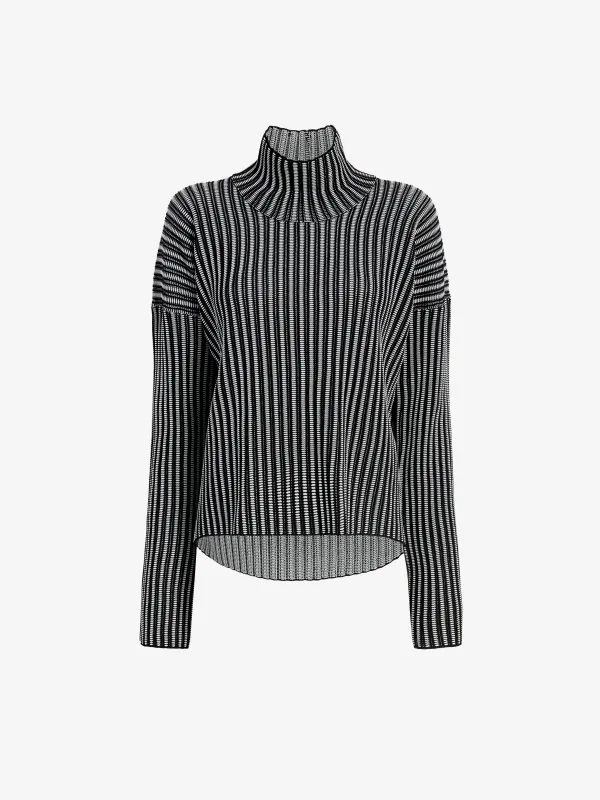 Elysia Sweater in Ladder Stripe Knit made by Proenza Schouler