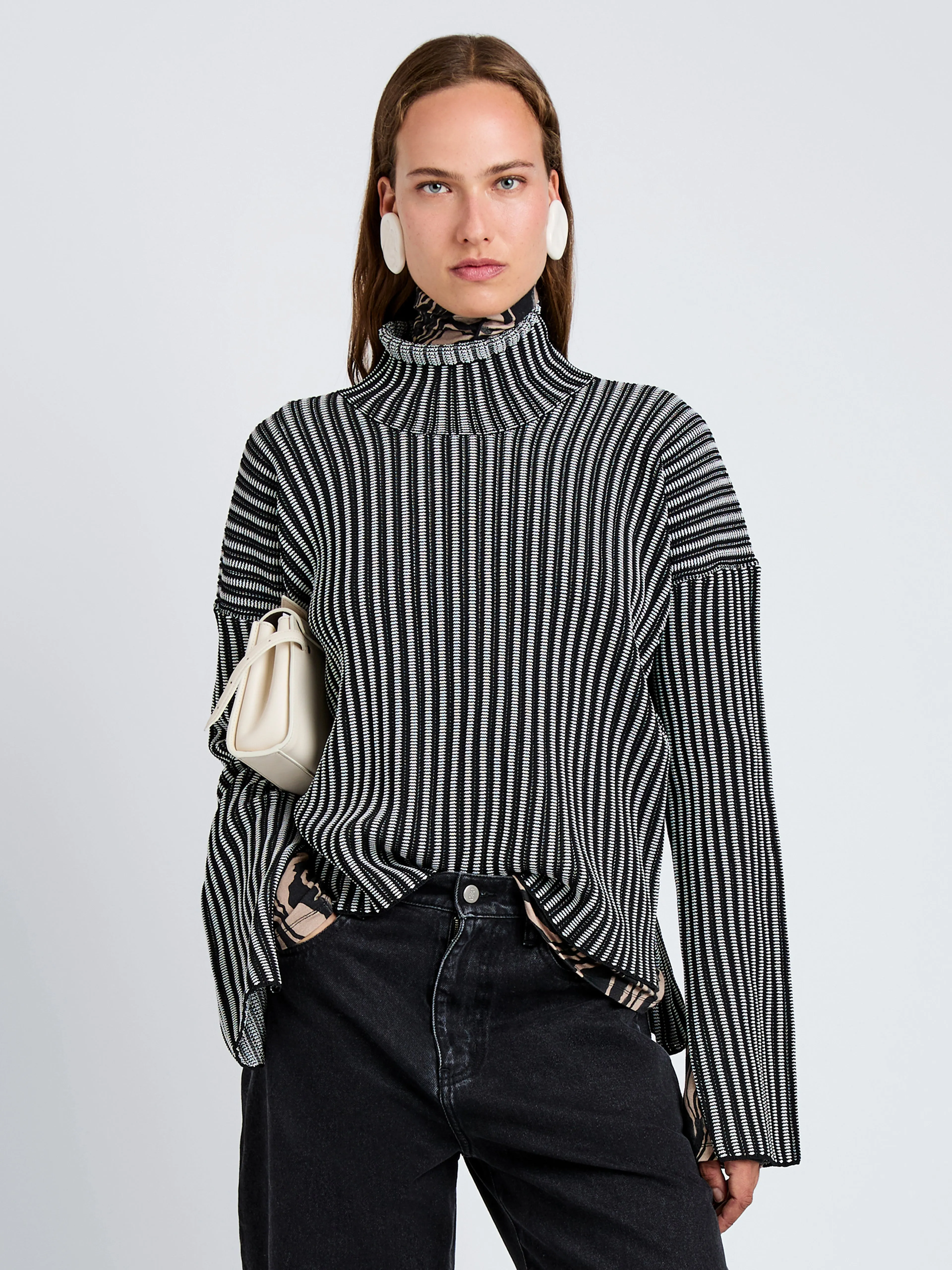 Elysia Sweater in Ladder Stripe Knit sold by Proenza Schouler product image thumbnail 2
