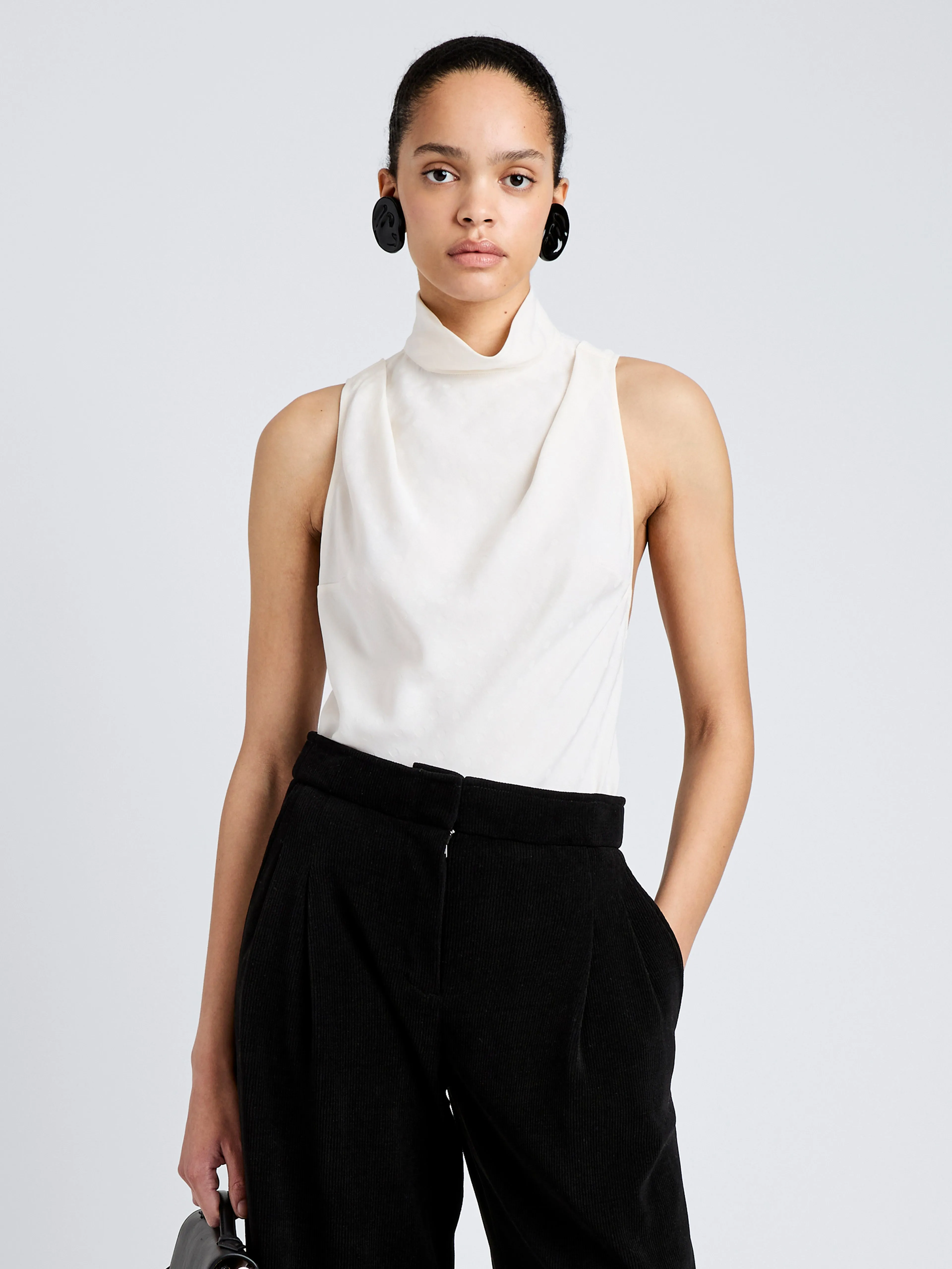 Taryn Top in Jacquard Flou sold by Proenza Schouler product image thumbnail 2