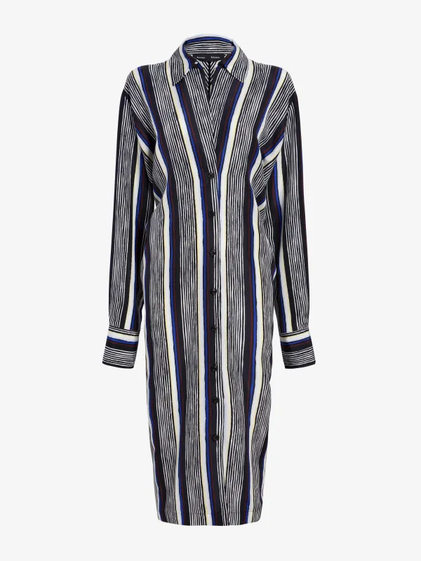 Amira Dress in Printed Silk Habotai sold by Proenza Schouler