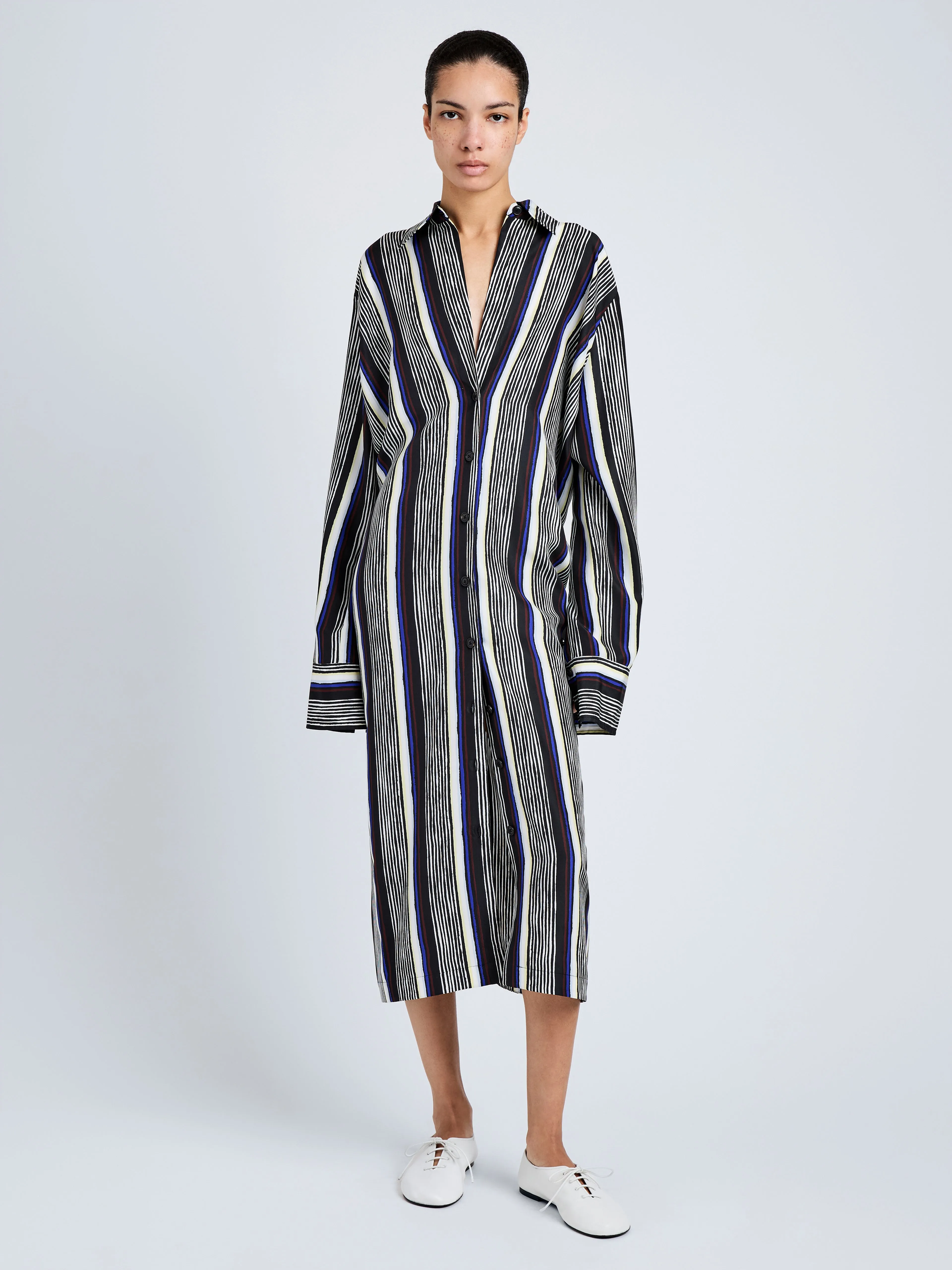 Amira Dress in Printed Silk Habotai sold by Proenza Schouler product image thumbnail 5