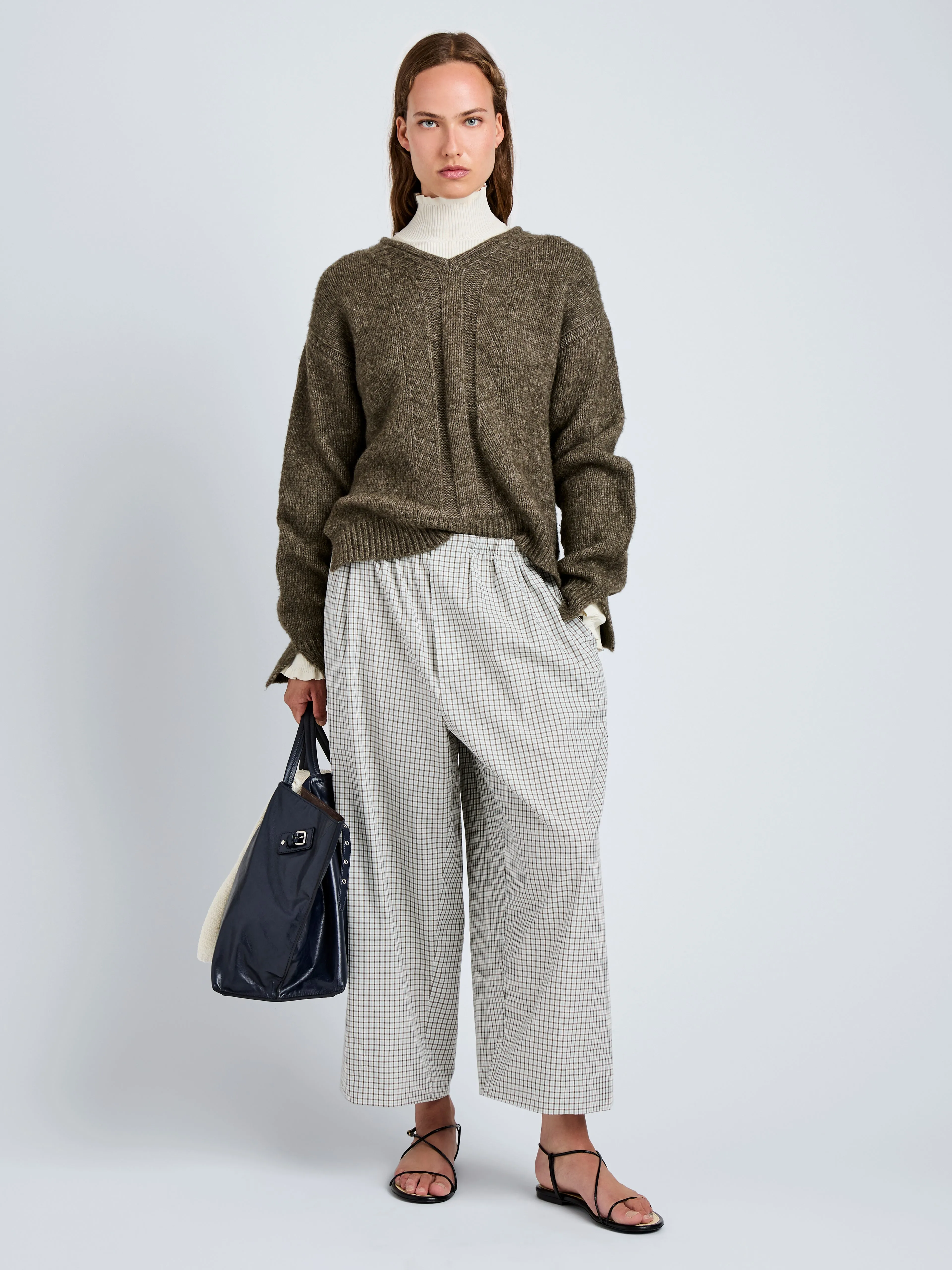 Kayla Pant in Check Shirting sold by Proenza Schouler product image thumbnail 2