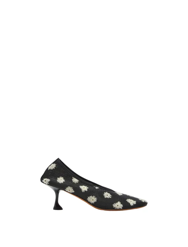 Tee Embroidered Pumps in Stretch Mesh made by Proenza Schouler
