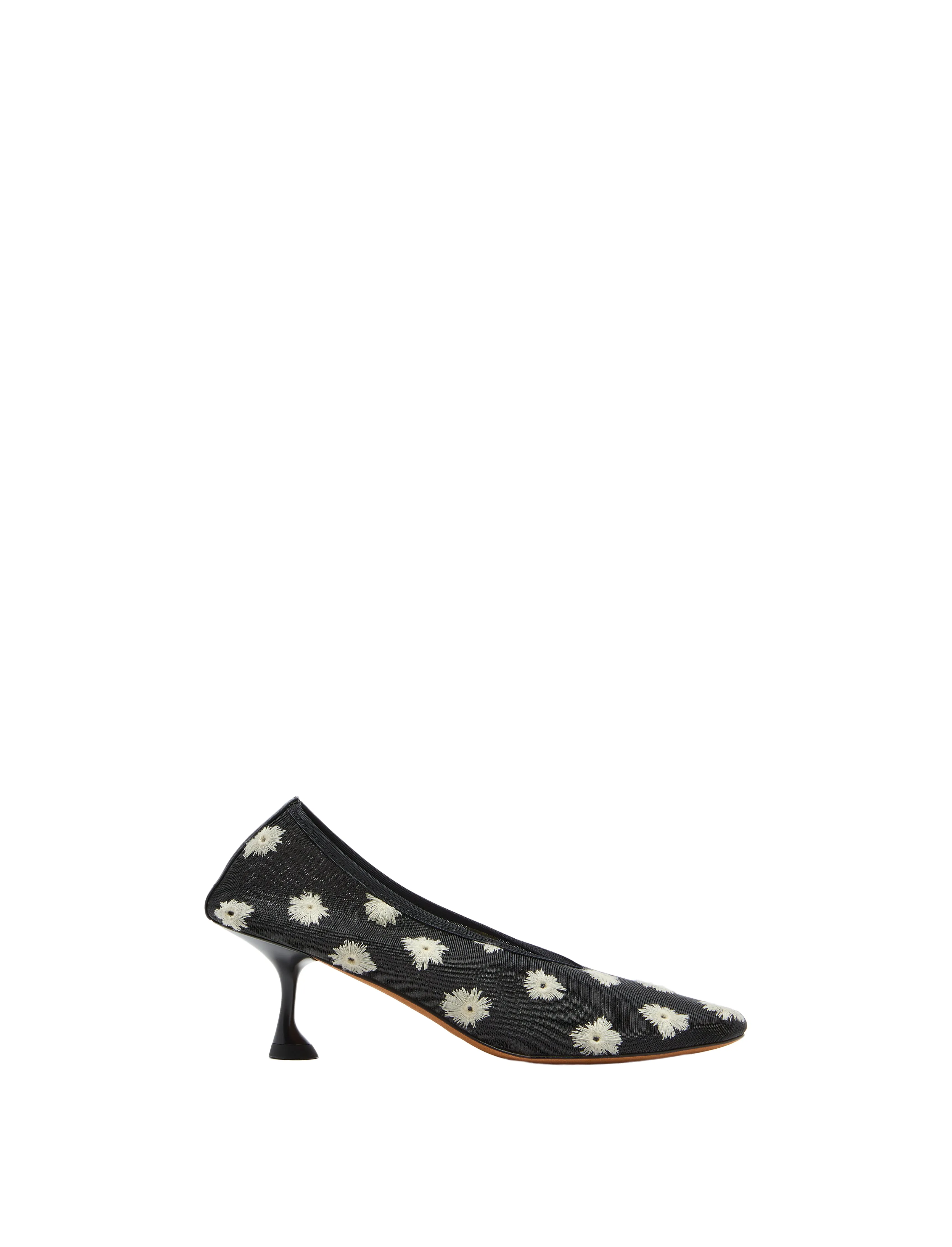 Tee Embroidered Pumps in Stretch Mesh sold by Proenza Schouler