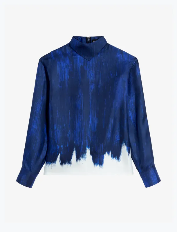 Mara Top in Double Printed Silk Twill made by Proenza Schouler