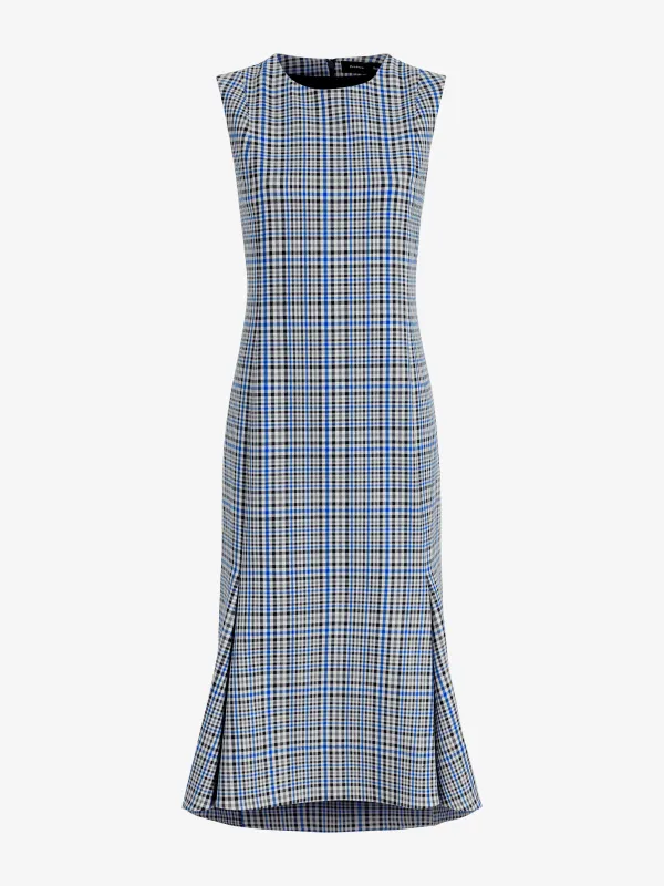 Bruna Dress In Plaid Wool Nylon made by Proenza Schouler