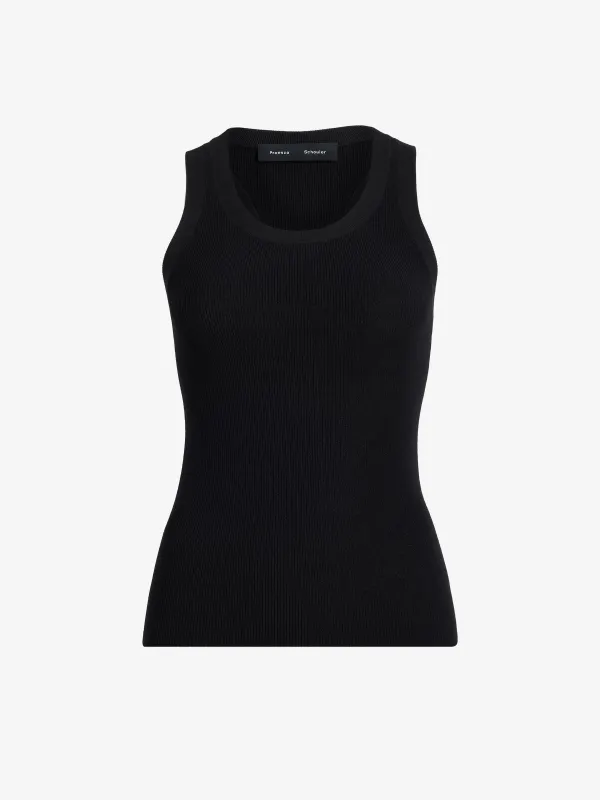 Roberts Tank in Matte Viscose Rib made by Proenza Schouler
