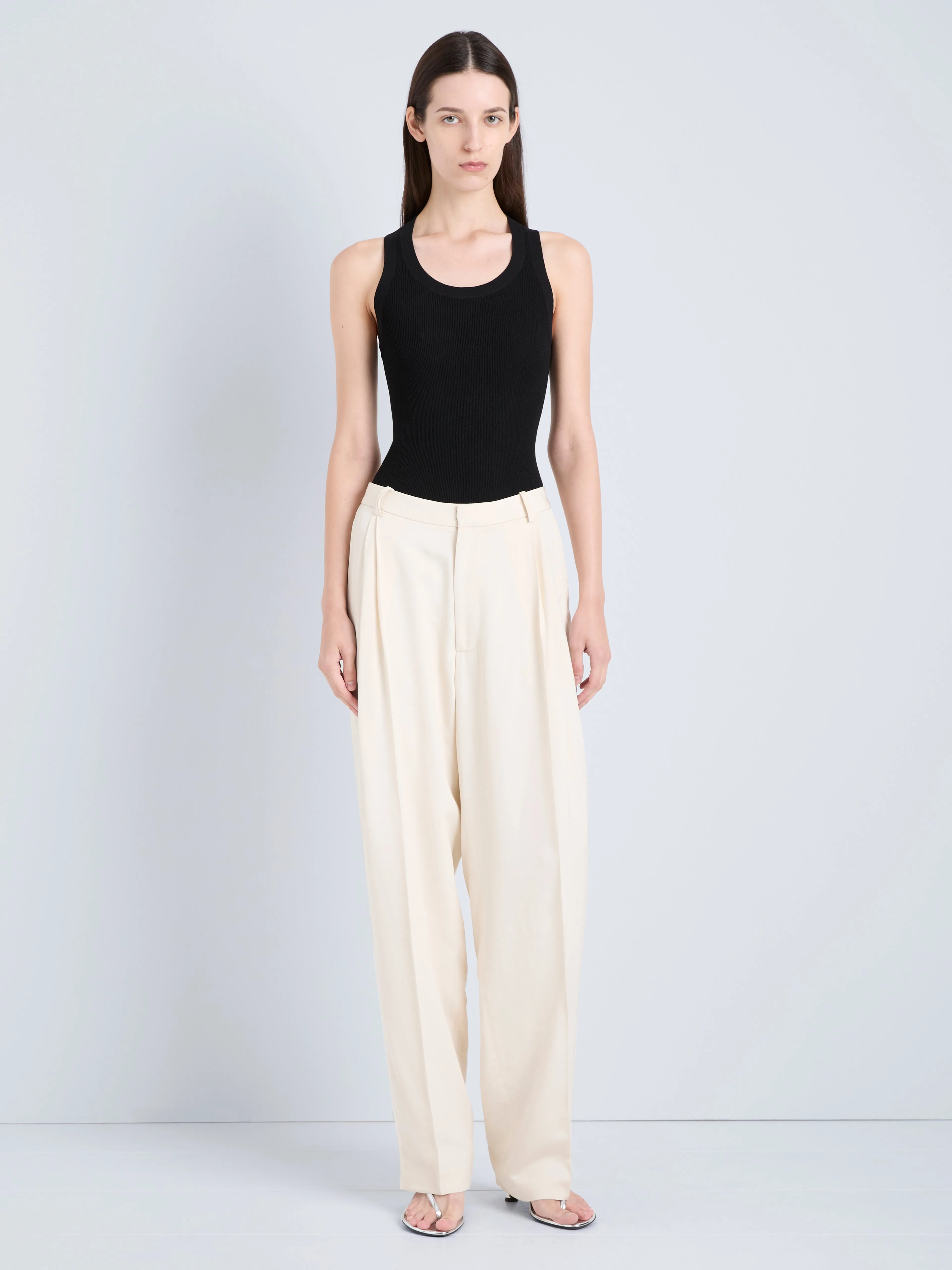 Roberts Tank in Matte Viscose Rib sold by Proenza Schouler product image thumbnail 3