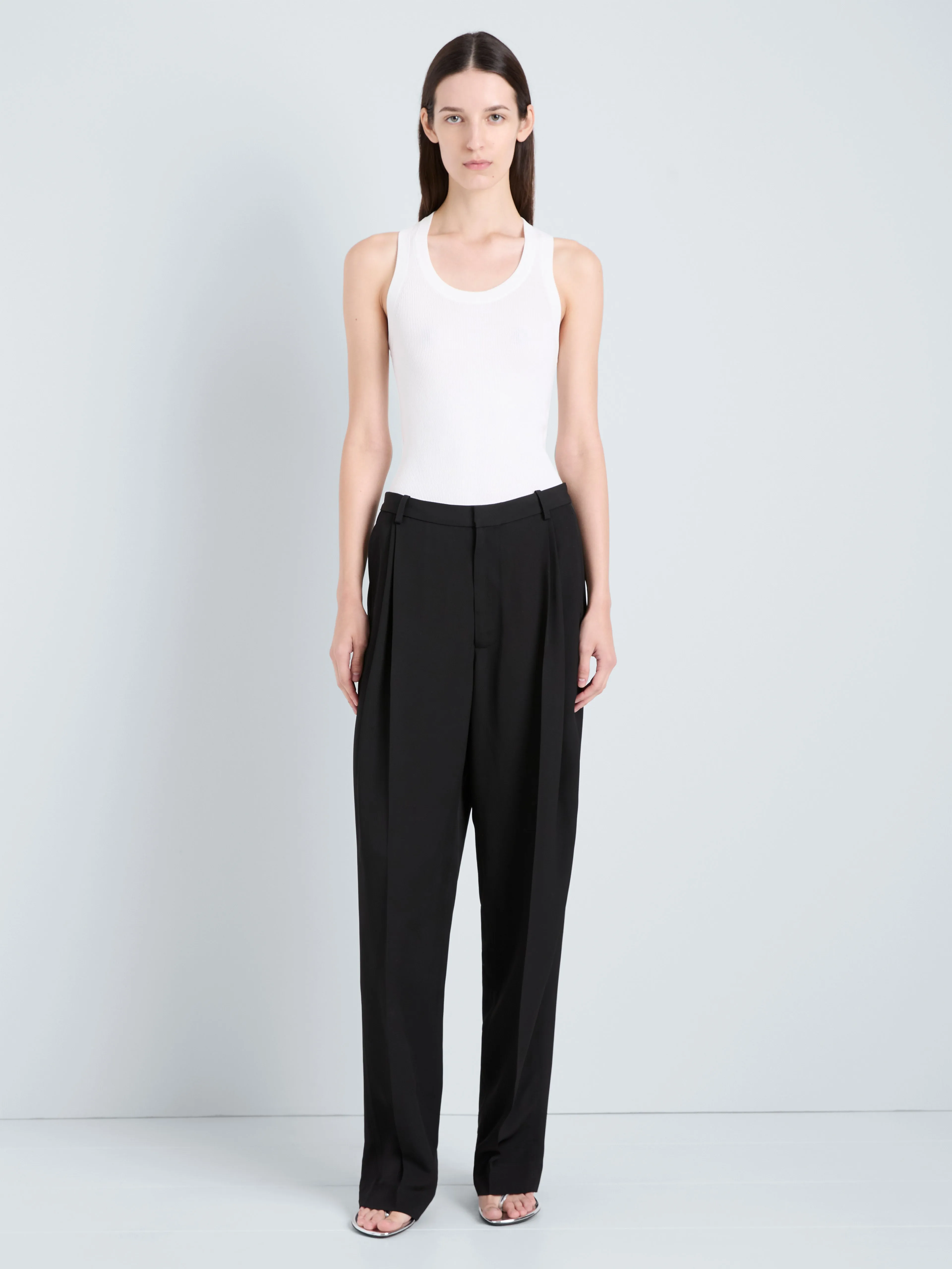 Roberts Tank in Matte Viscose Rib sold by Proenza Schouler product image thumbnail 3