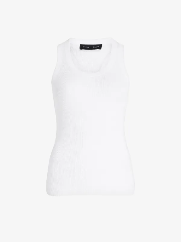 Roberts Tank in Matte Viscose Rib made by Proenza Schouler