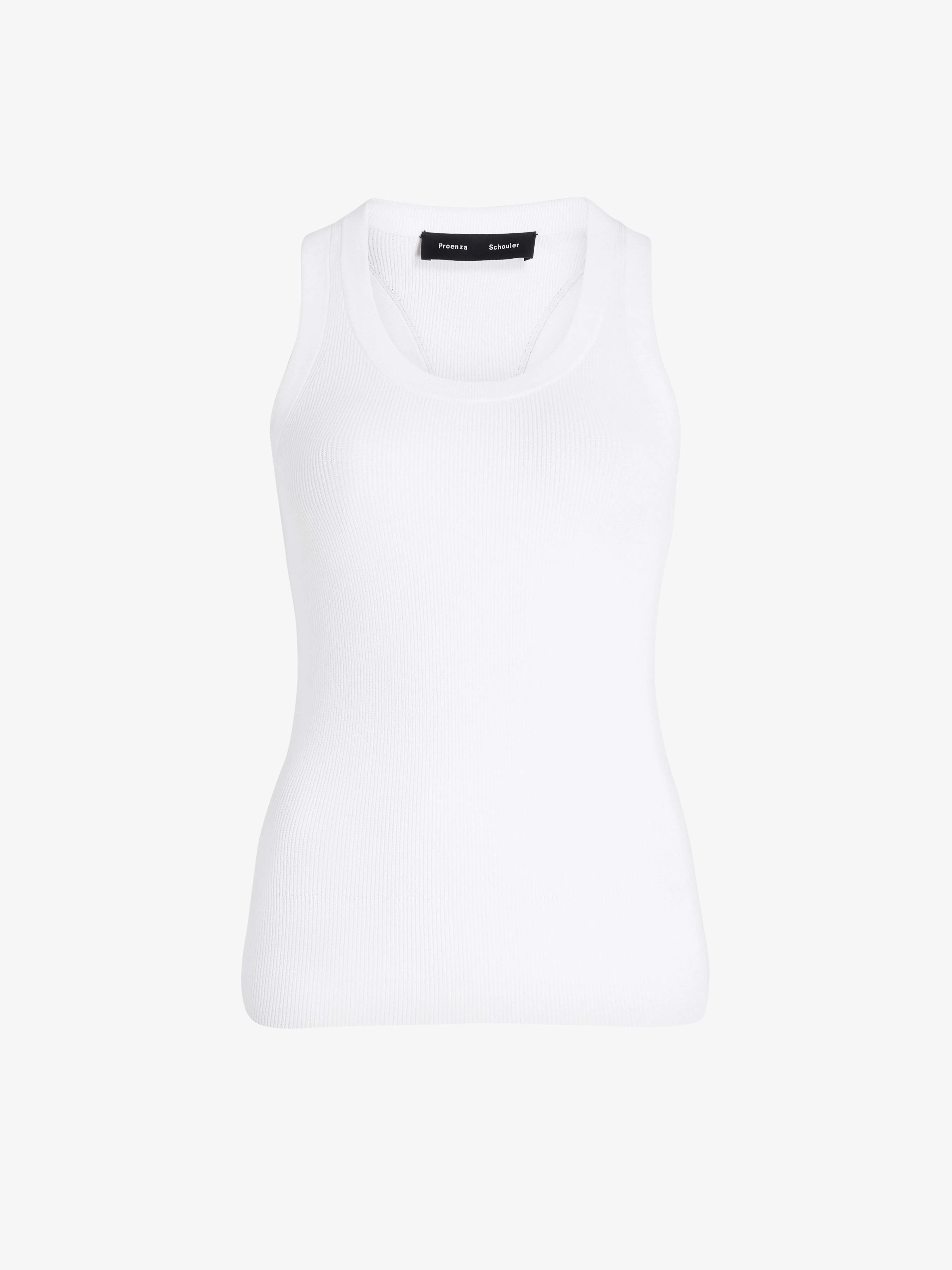Roberts Tank in Matte Viscose Rib sold by Proenza Schouler