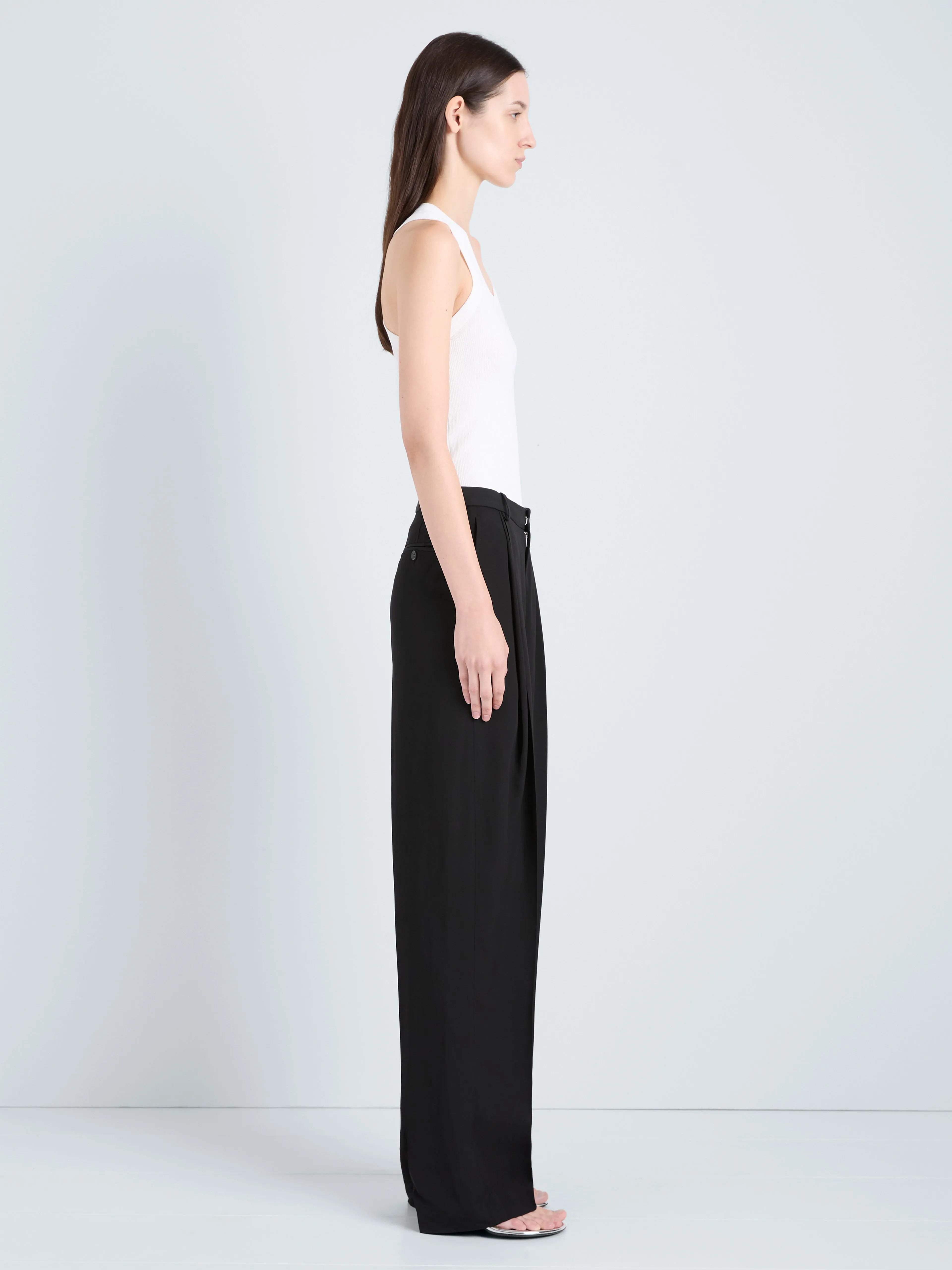 Roberts Tank in Matte Viscose Rib sold by Proenza Schouler product image thumbnail 4