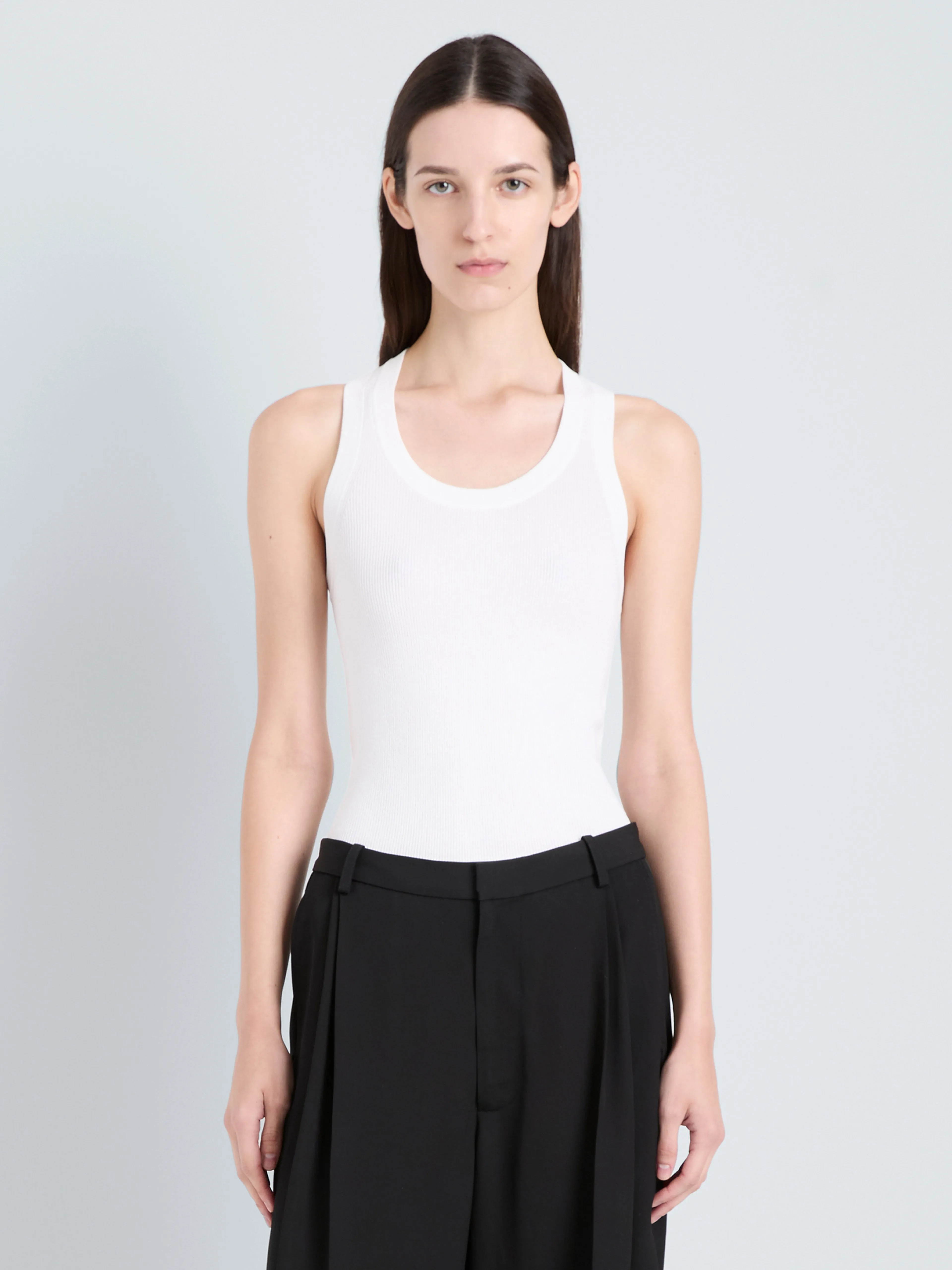 Roberts Tank in Matte Viscose Rib sold by Proenza Schouler product image thumbnail 2