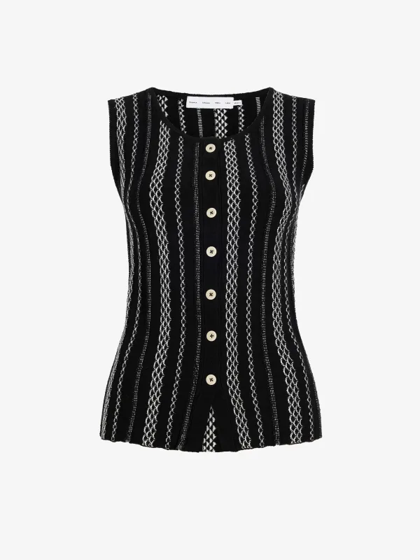 Alyna Vest in Textured Knit sold by Proenza Schouler