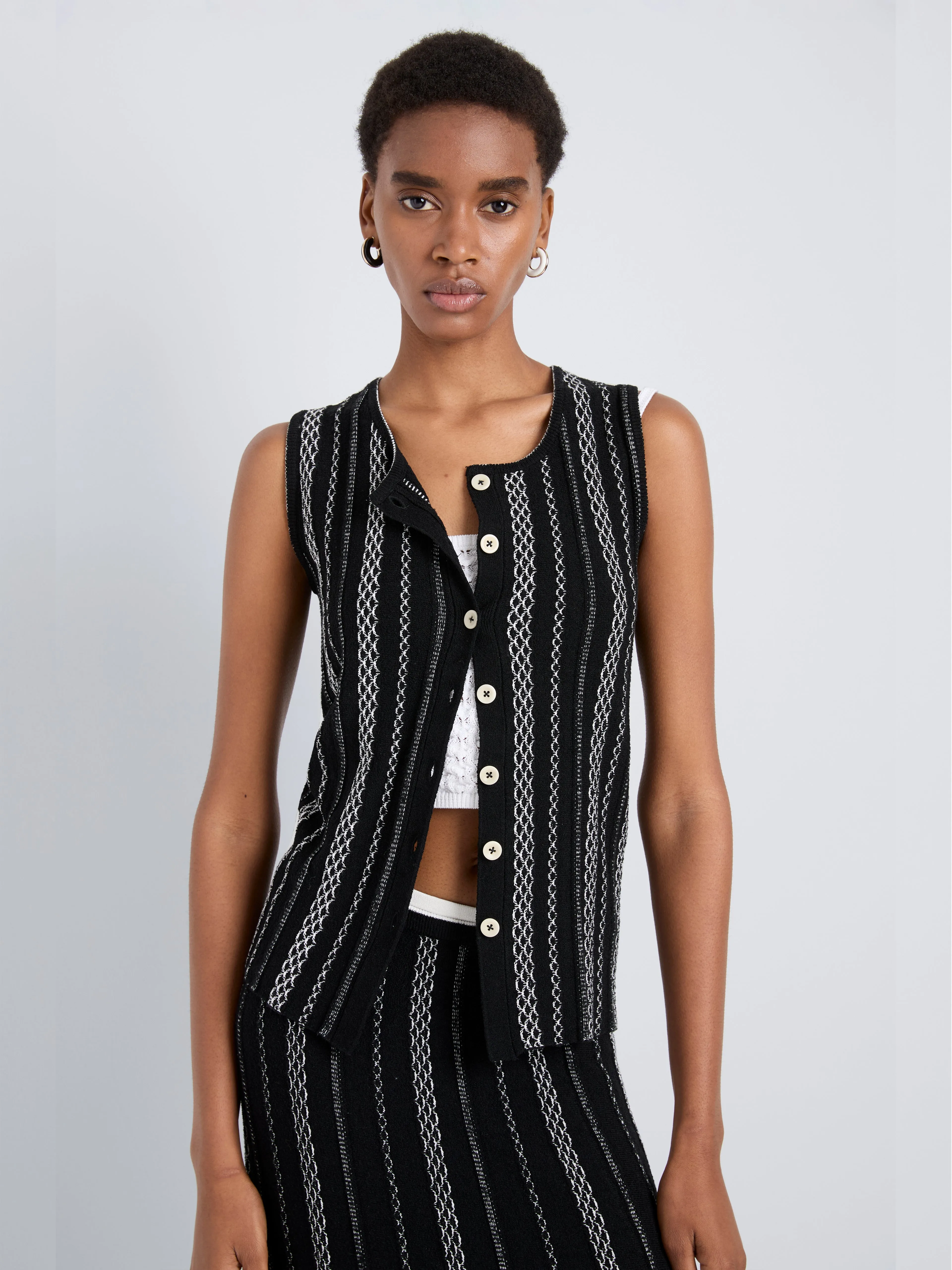 Alyna Vest in Textured Knit sold by Proenza Schouler product image thumbnail 5