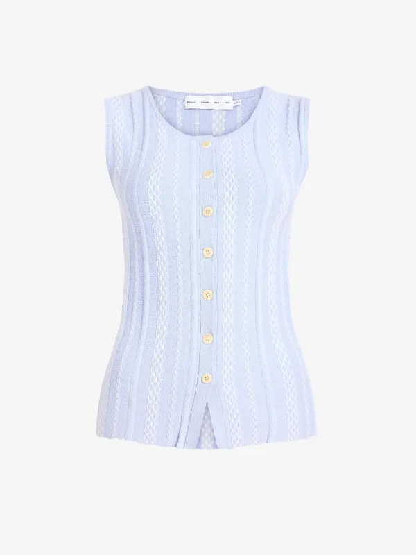 Alyna Vest in Textured Knit sold by Proenza Schouler