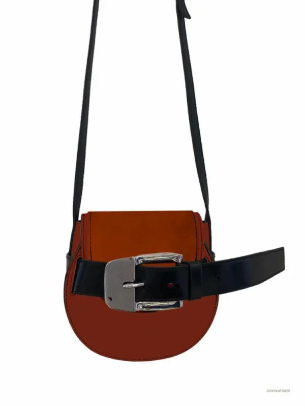 Buckle Mini Crossbody Bag - CHOCOLATE sold by Proenza Schouler