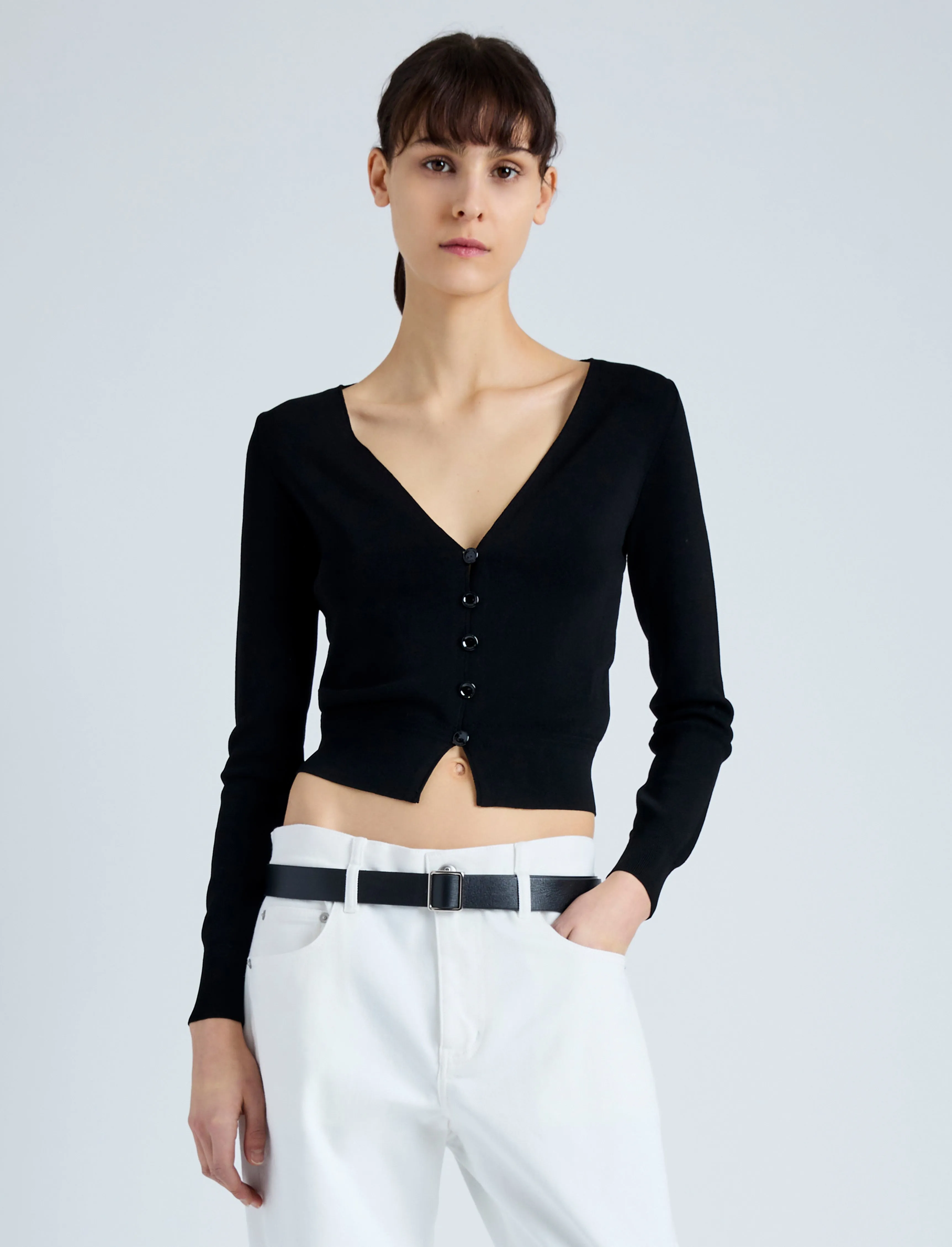 Addie Cardigan in Silk Viscose sold by Proenza Schouler product image thumbnail 2