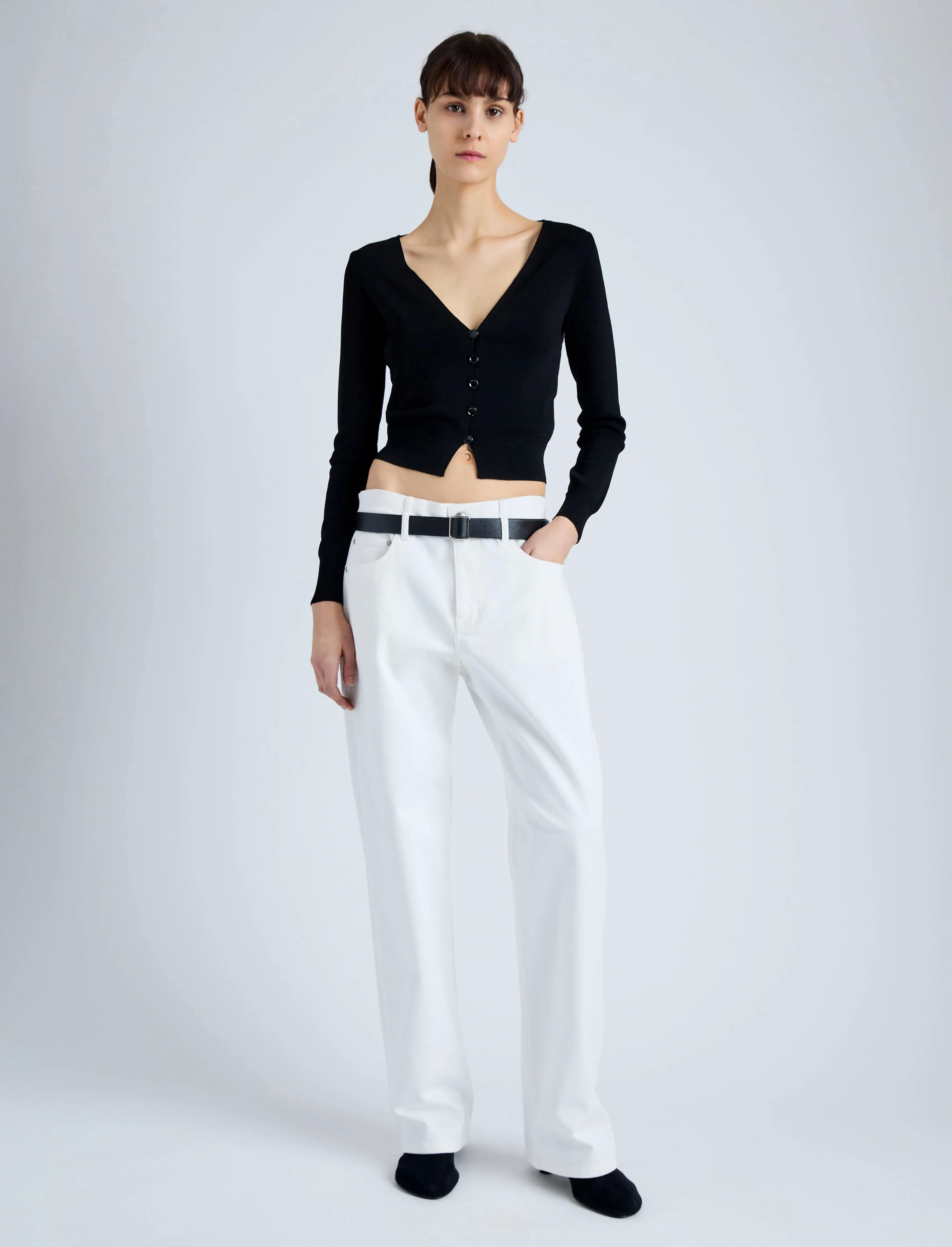 Addie Cardigan in Silk Viscose sold by Proenza Schouler product image thumbnail 3