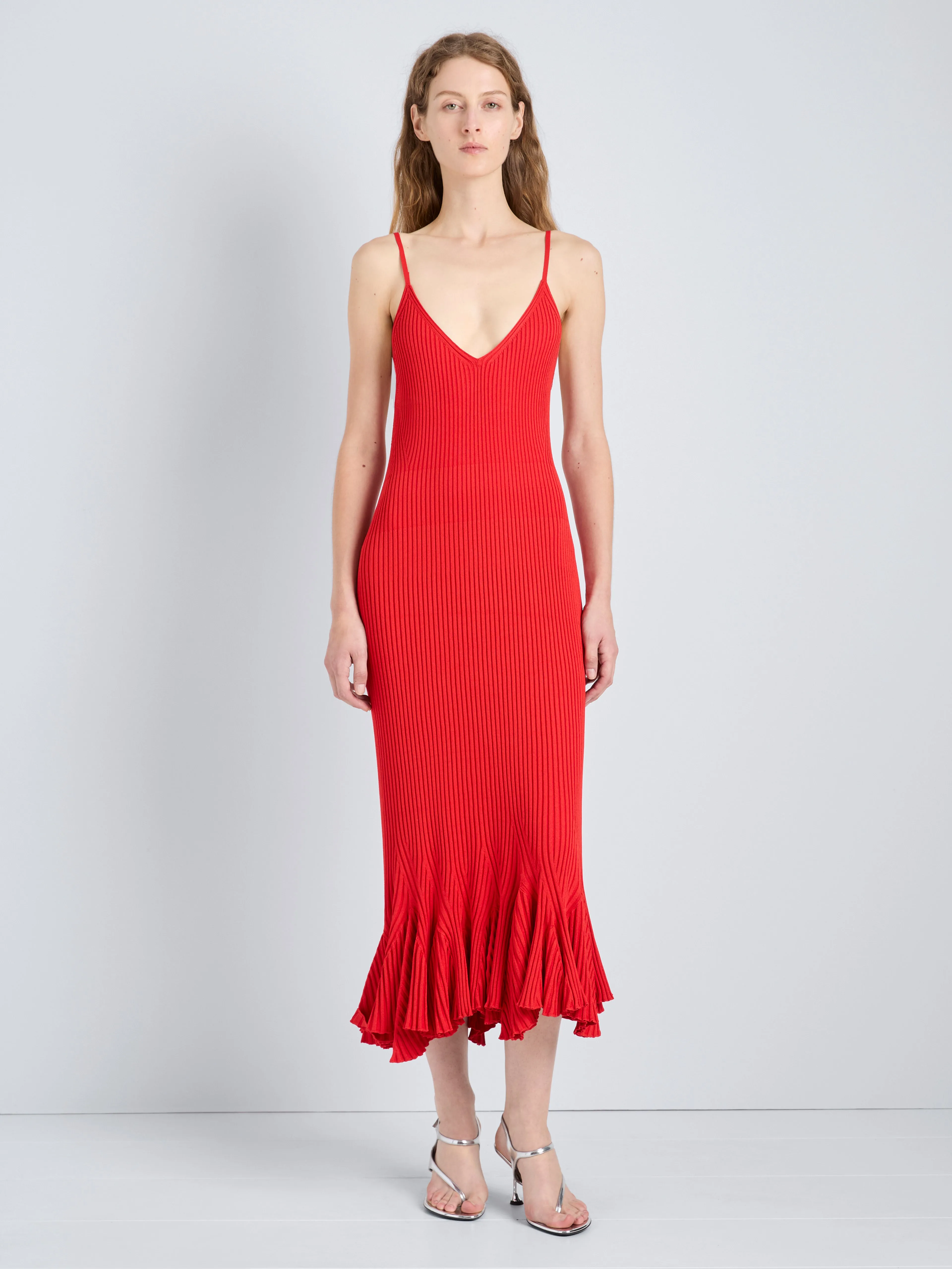 Giuditta Dress in Viscose Ribbed Godet sold by Proenza Schouler product image thumbnail 2