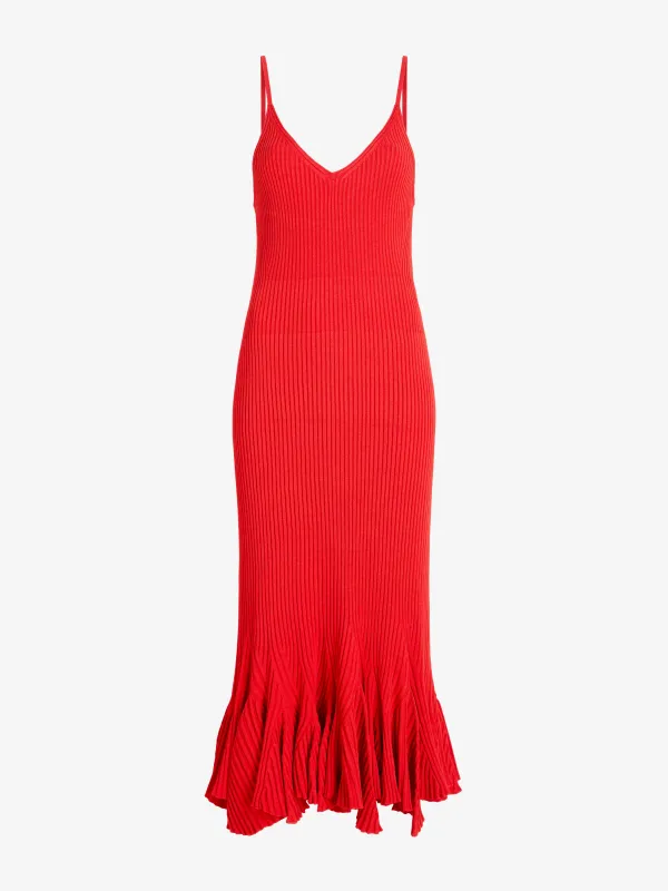 Giuditta Dress in Viscose Ribbed Godet made by Proenza Schouler