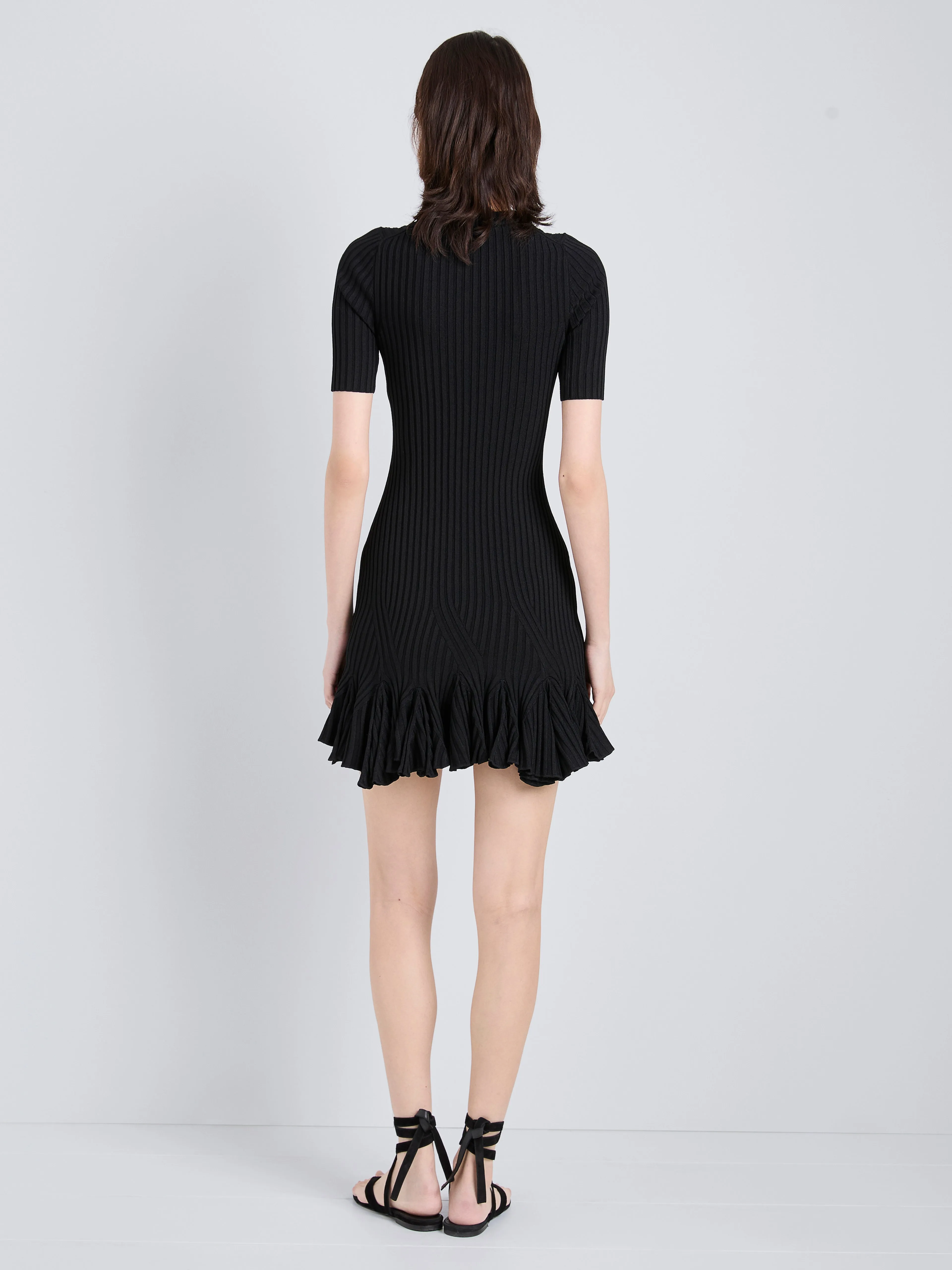 Leandra Dress in Viscose Ribbed Godet sold by Proenza Schouler product image thumbnail 4